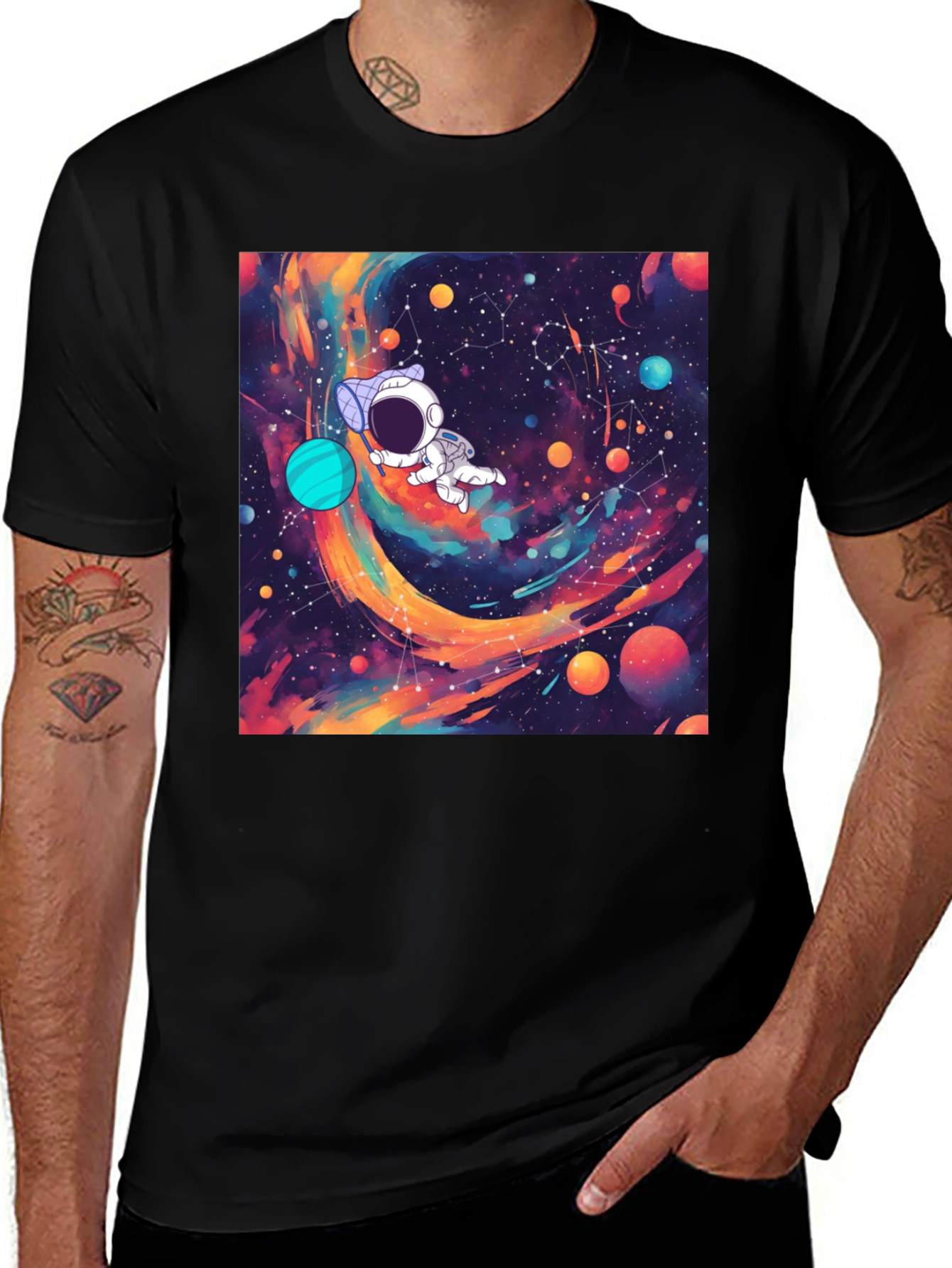 Variant 7 of Astronaut Galaxy Graphic Tee