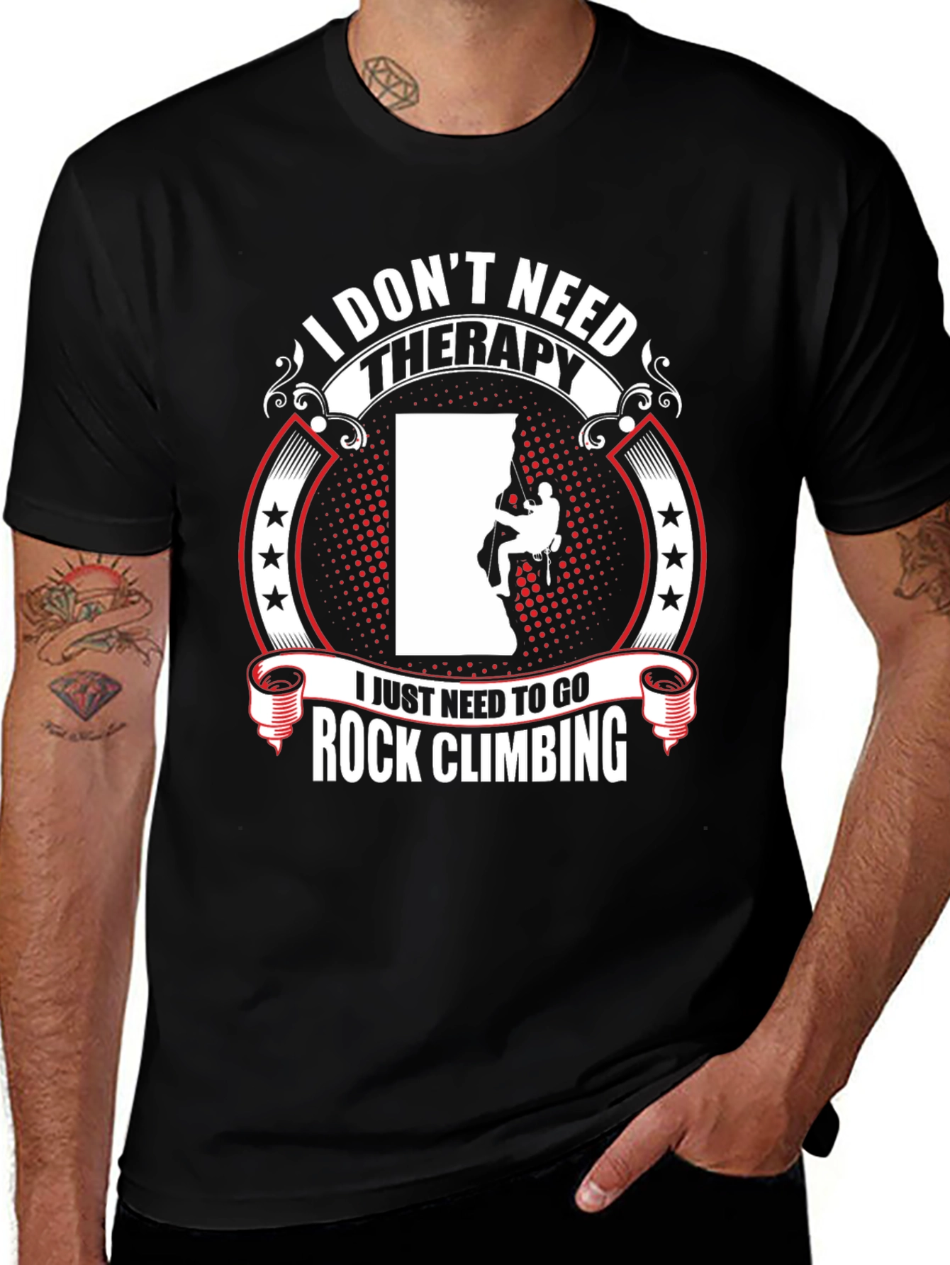 Variant 16 of Rock Climbing Therapy T-Shirt