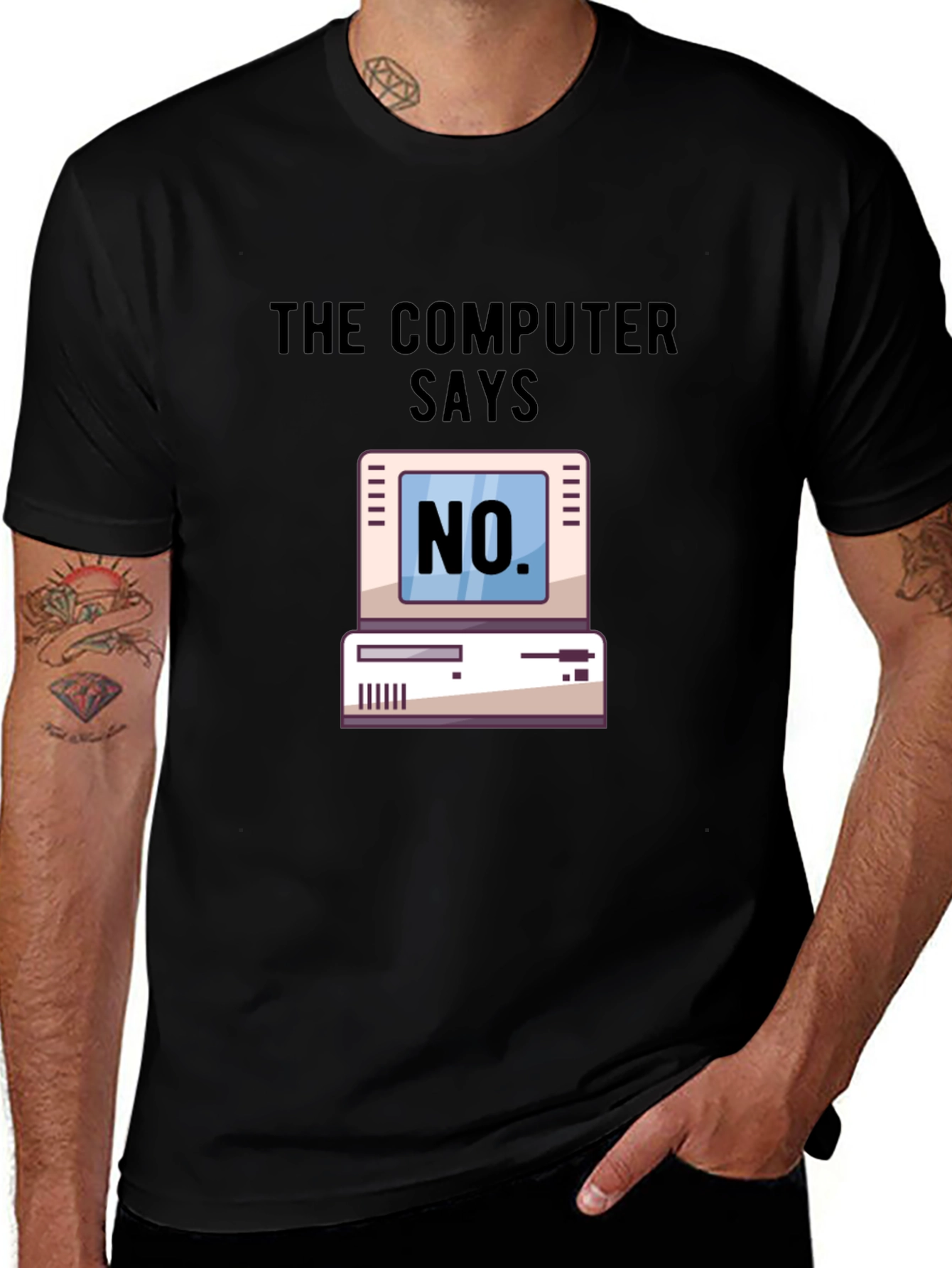 Variant 15 of The Computer Says No Funny Graphic Tee