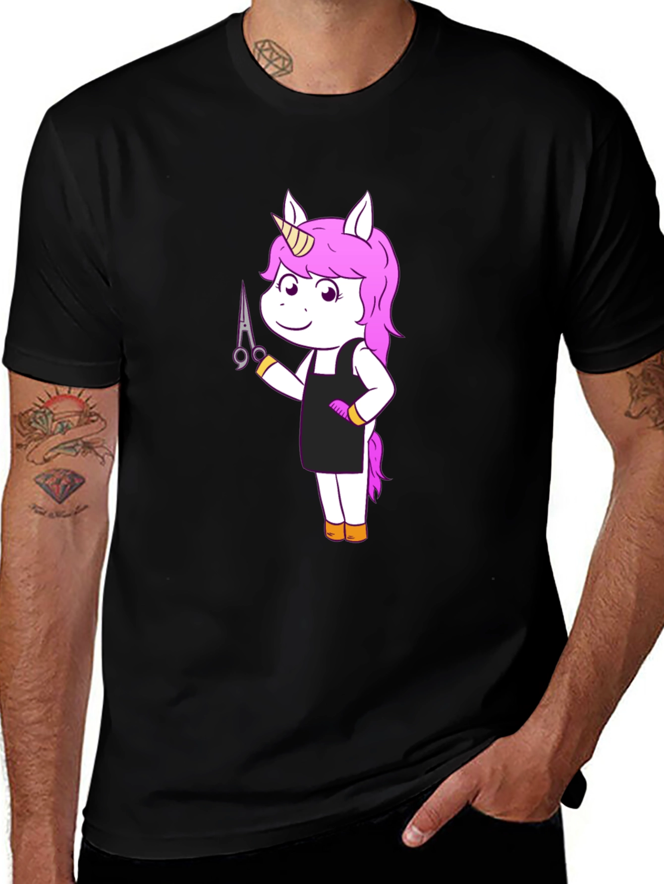 Variant 13 of Unicorn Barber Graphic T-Shirt