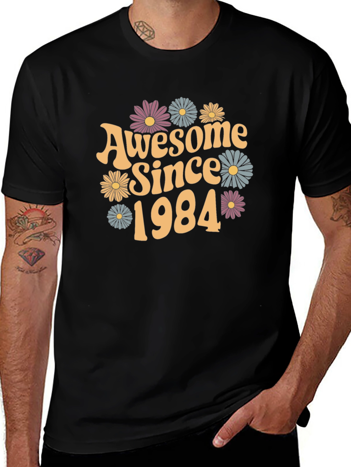 Variant 10 of Awesome Since 1984 Black Graphic Tee