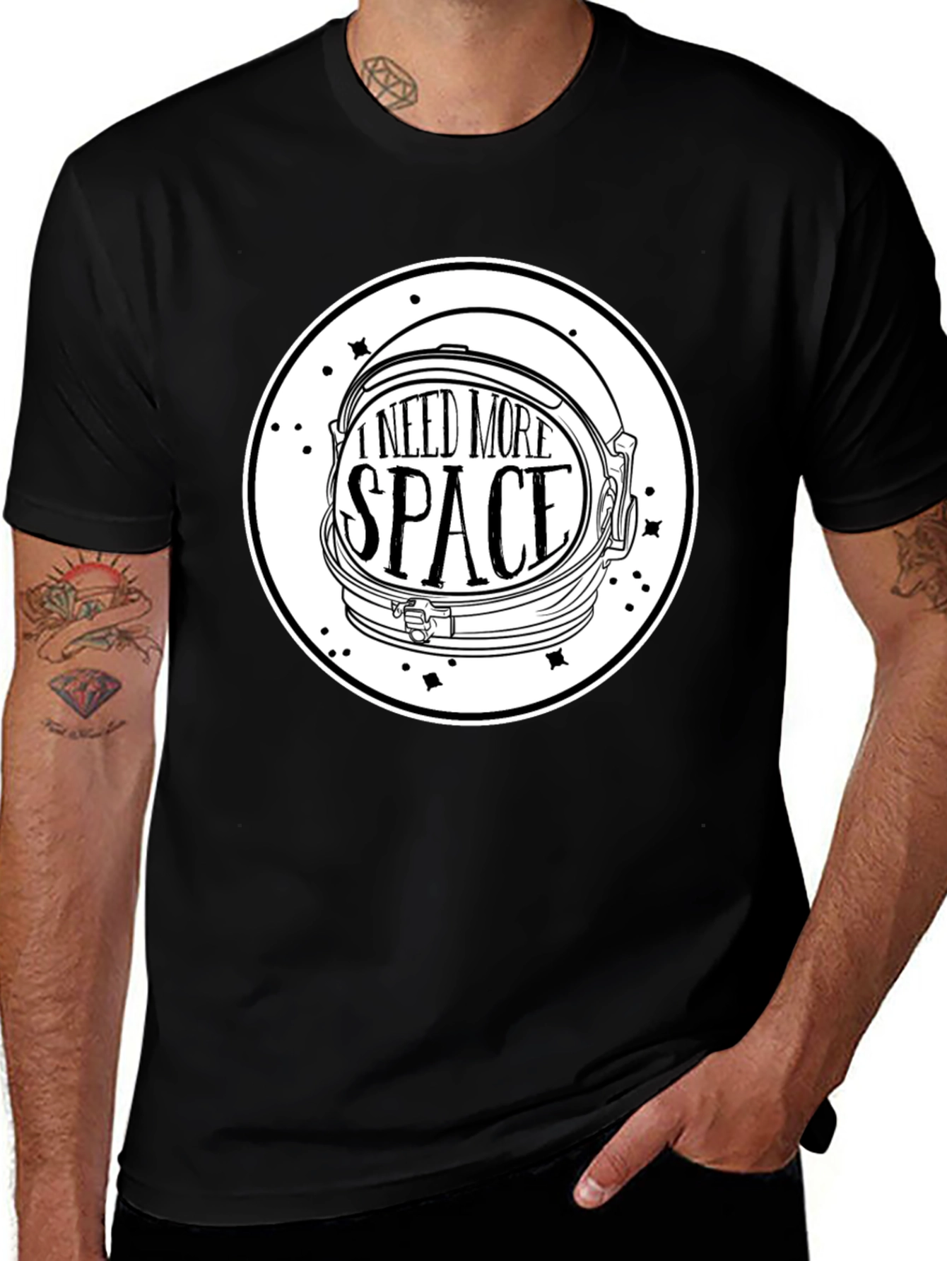 Variant 28 of I Need More Space T-Shirt - Astronaut Helmet Graphic Tee