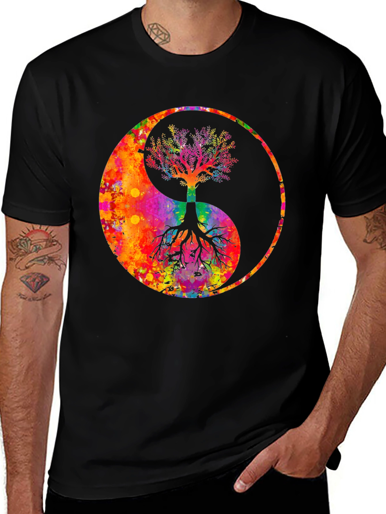 Variant 28 of Yin Yang Tree of Life T-Shirt