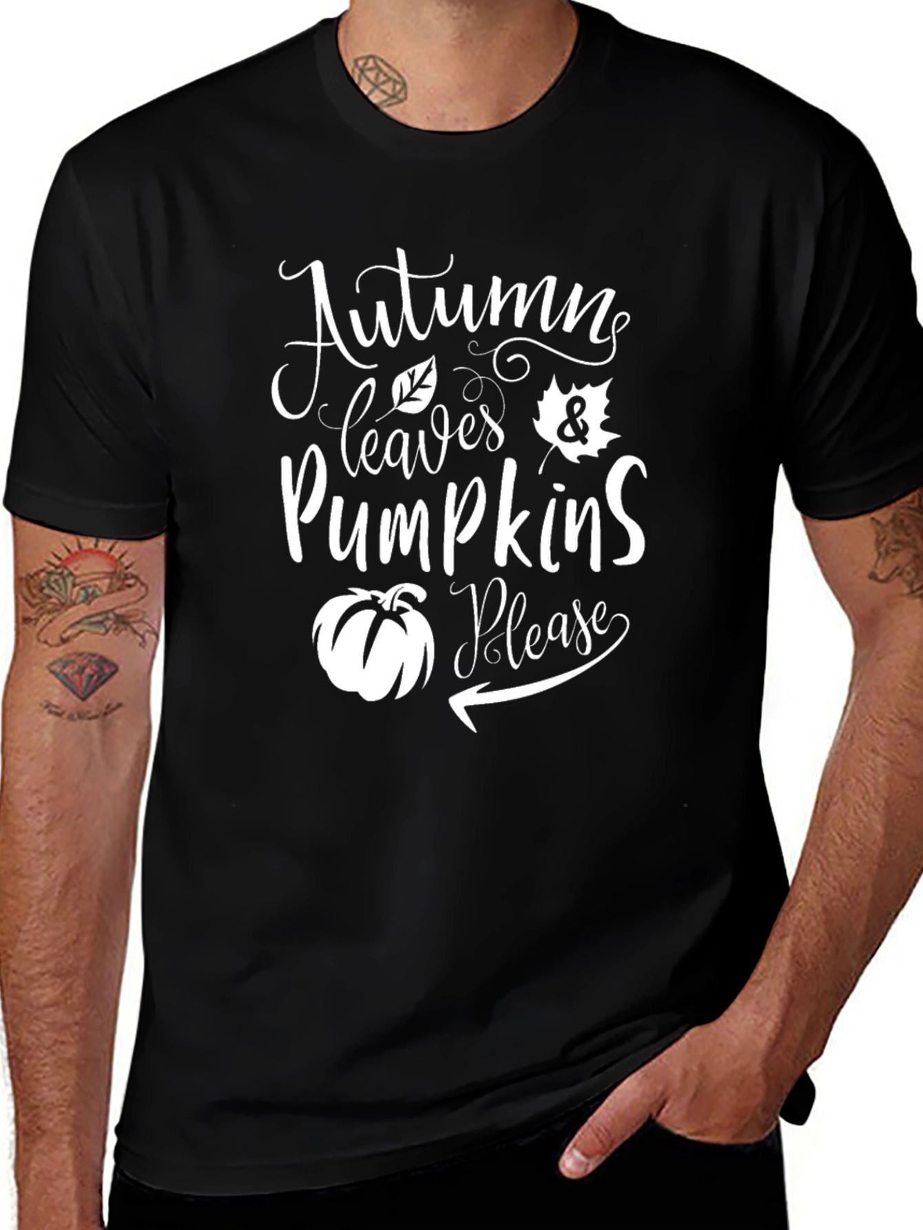 Variant 21 of Autumn Leaves & Pumpkins Please T-Shirt