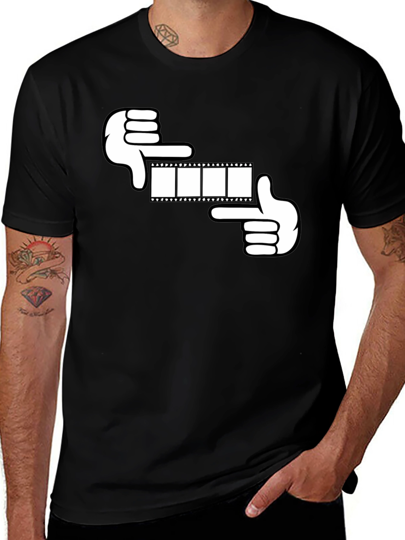 Variant 21 of Film Frame Graphic Tee - Black