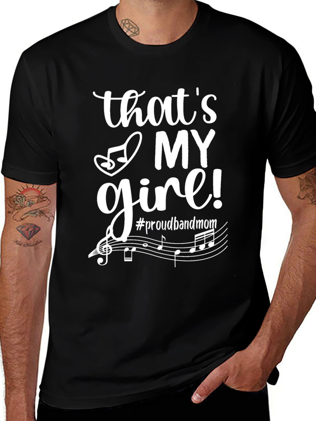 Variant 7 of Proud Band Mom Graphic Tee - That's My Girl!