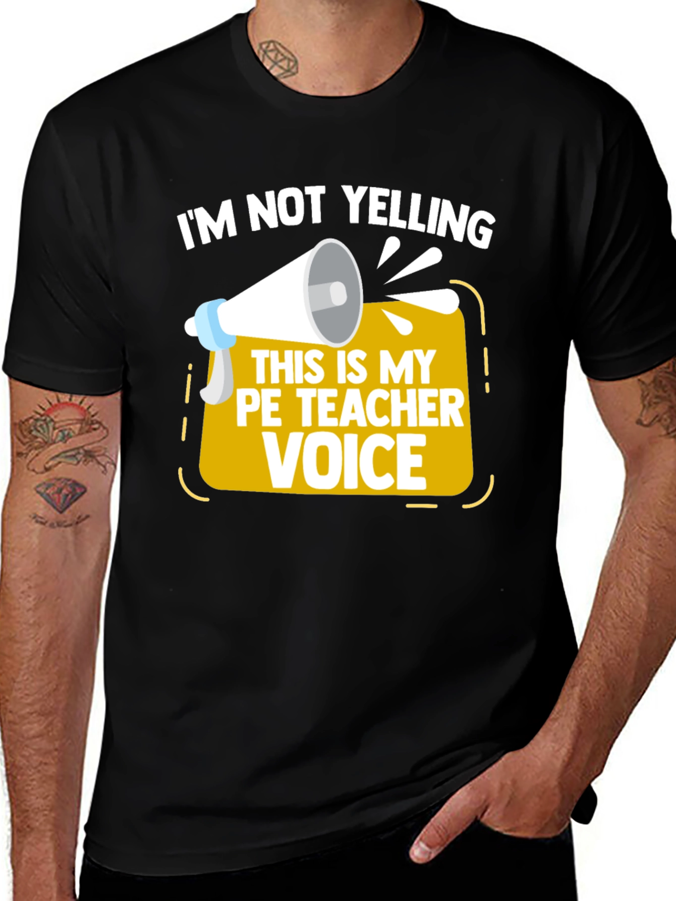 Variant 26 of Funny PE Teacher T-Shirt - I'm Not Yelling!