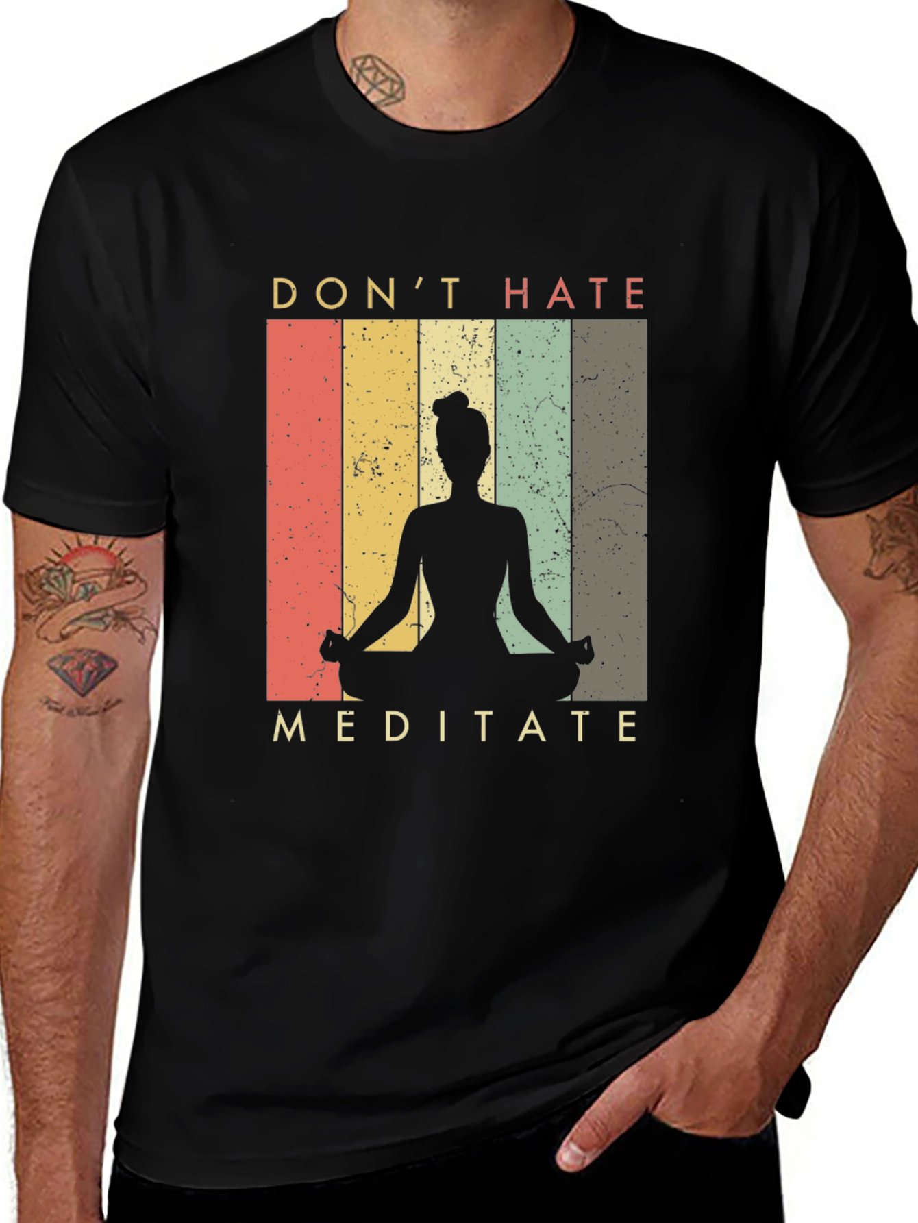 Variant 5 of Don't Hate Meditate Graphic Tee - Yoga Shirt