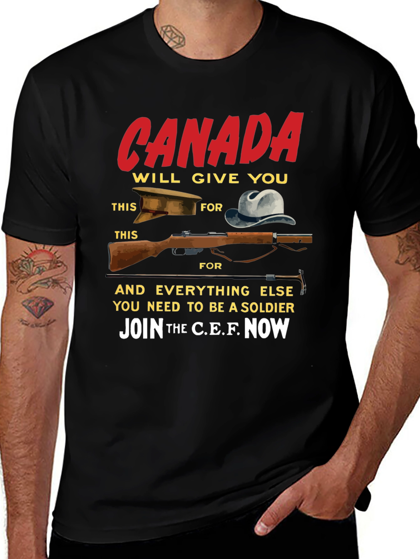 Canada Soldier T-Shirt - Join the C.E.F. Now