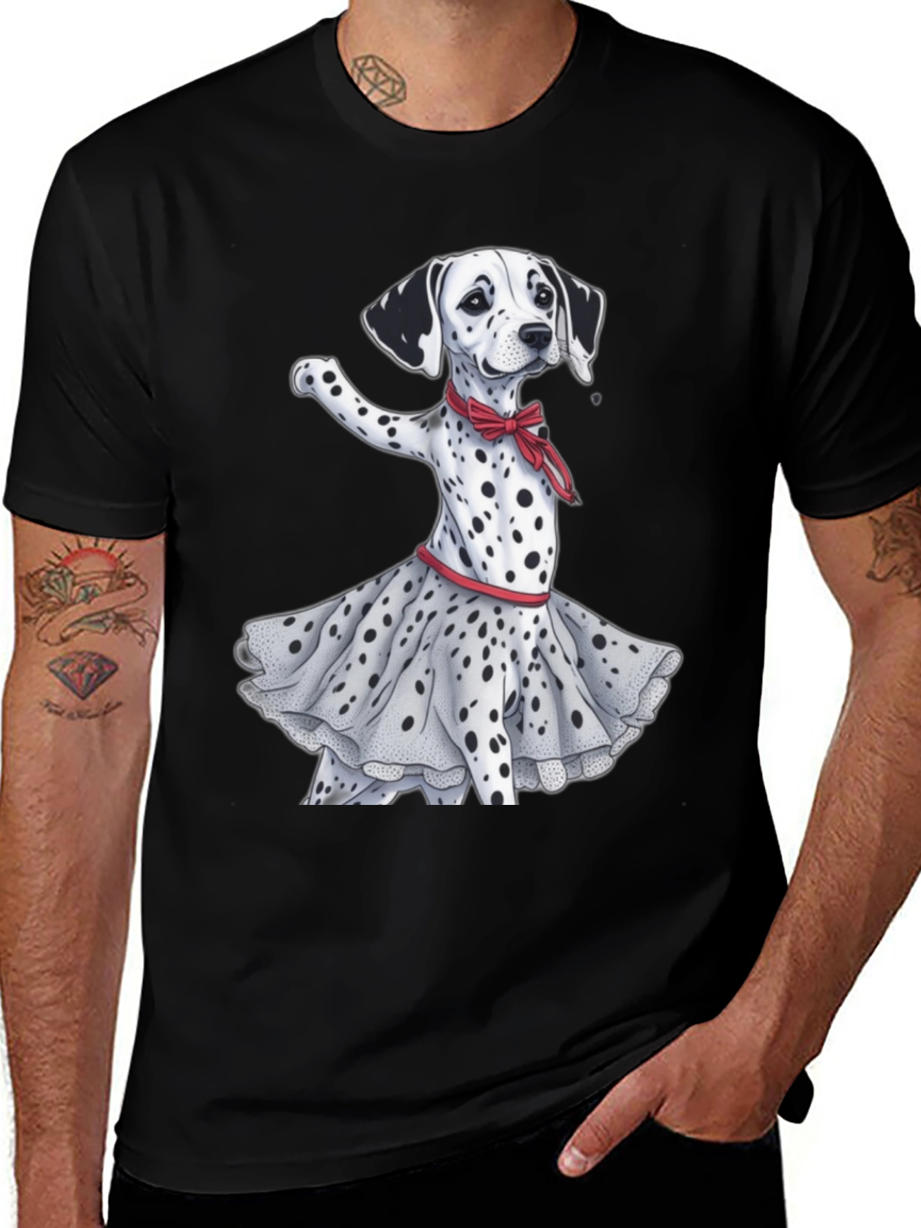 Variant 7 of Dalmatian Dog in Dress Graphic T-Shirt