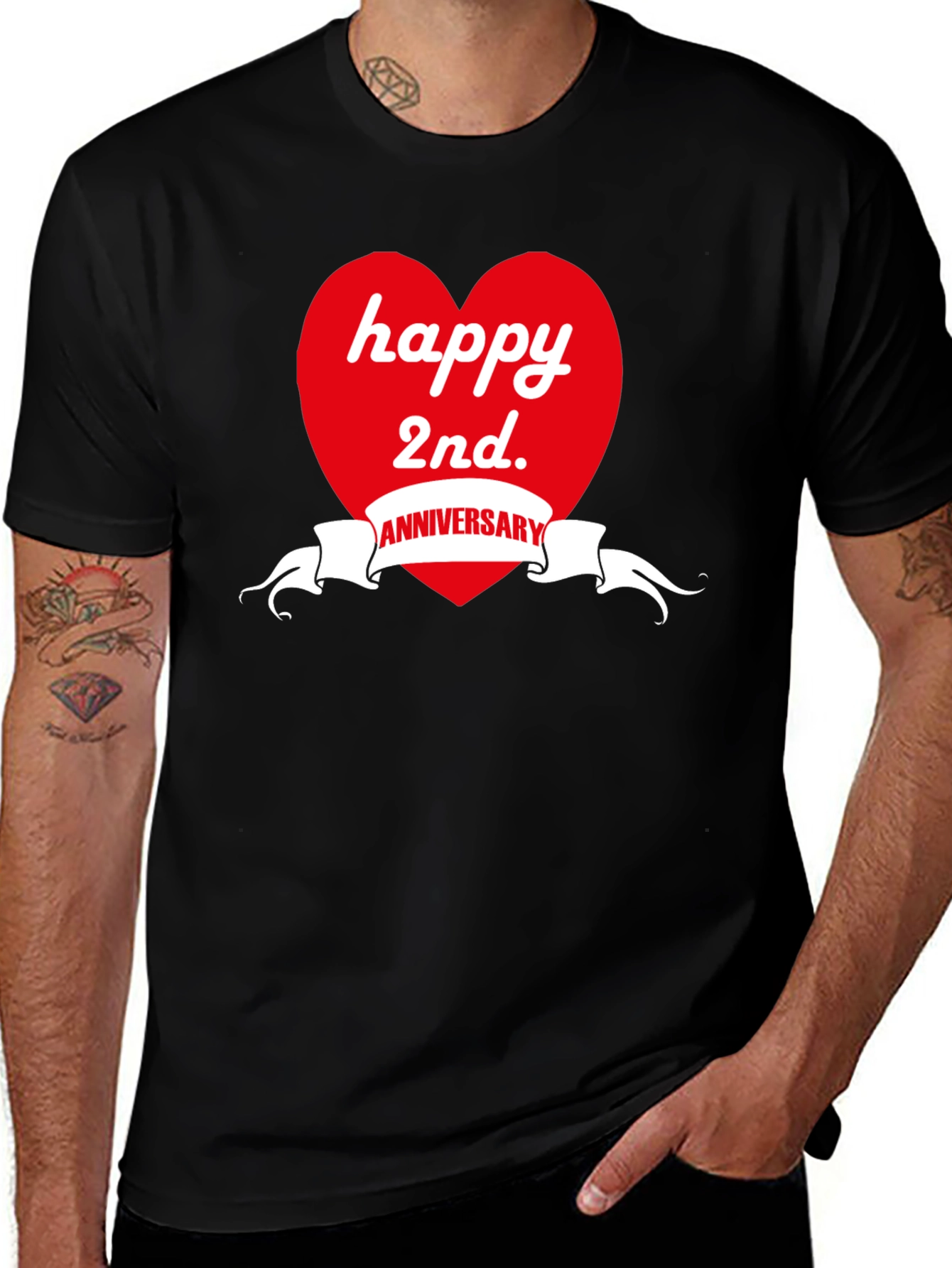 Variant 23 of Happy 2nd Anniversary Graphic T-Shirt