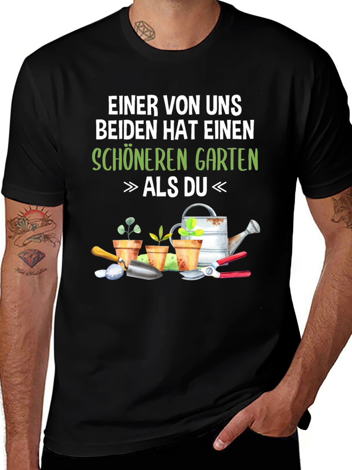 Variant 4 of Gardener's T-Shirt: Schöneren Garten Als Du