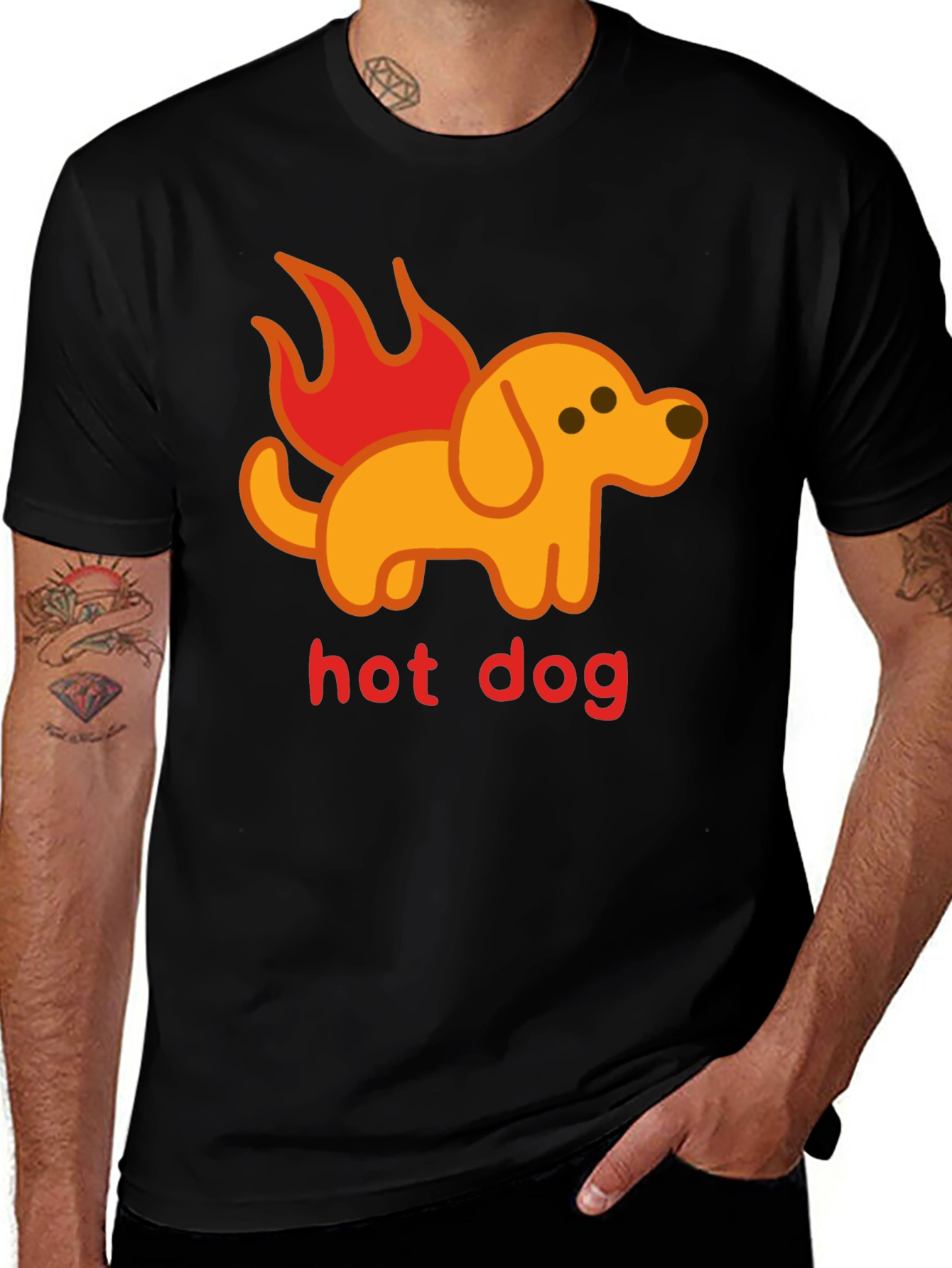 Variant 6 of Hot Dog T-Shirt - Funny Graphic Tee