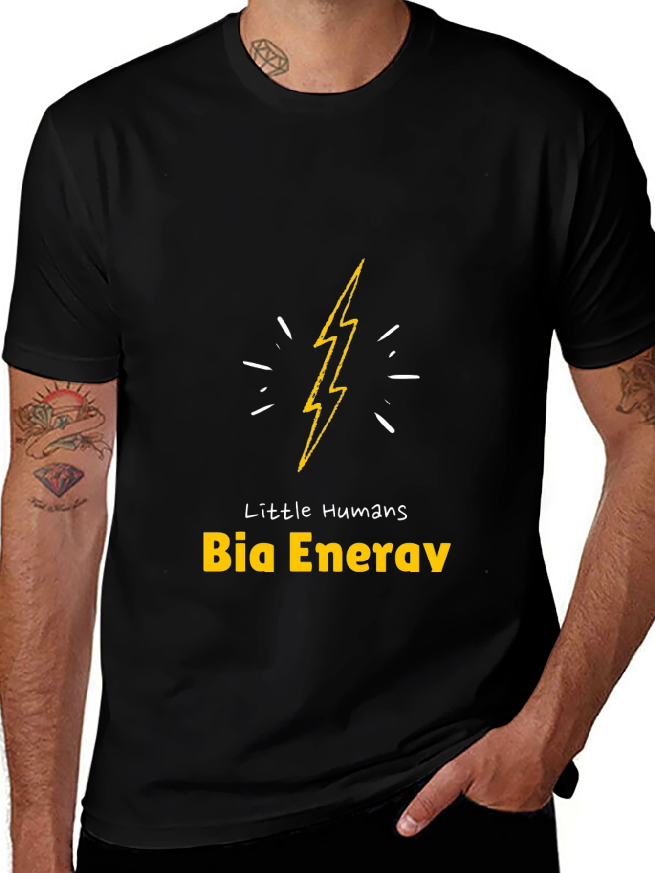 Variant 23 of Little Humans Bia Energy Black T-Shirt