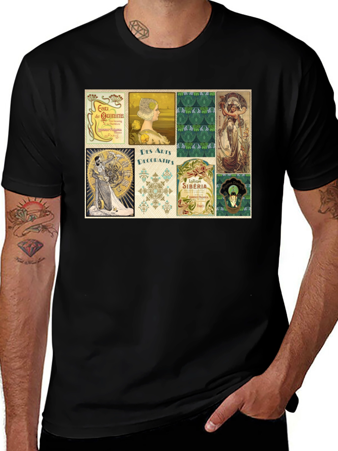 Art Nouveau Style Graphic T-Shirt