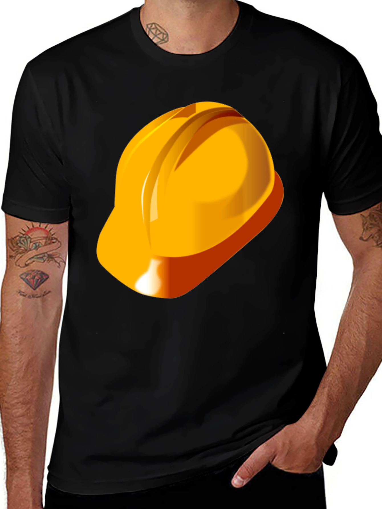 Variant 11 of Construction Hard Hat Graphic T-Shirt