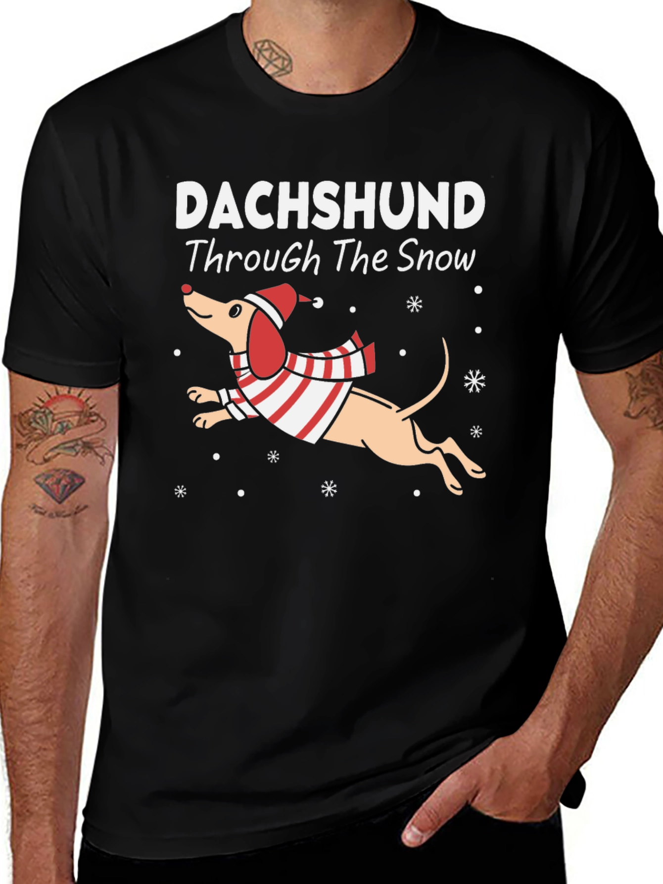 Variant 11 of Dachshund Through The Snow T-Shirt