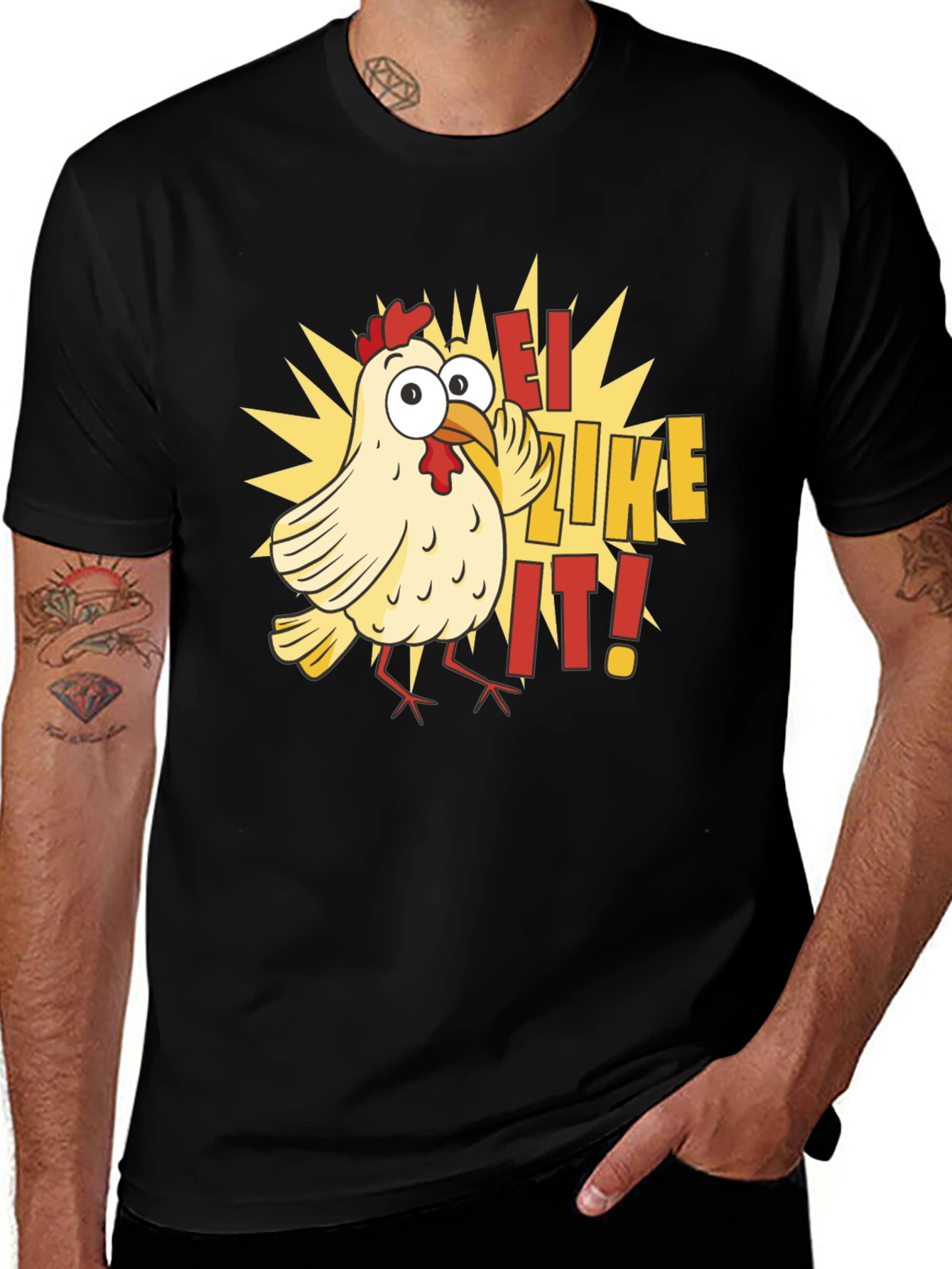 Variant 6 of Ei Like It! Chicken Graphic T-Shirt