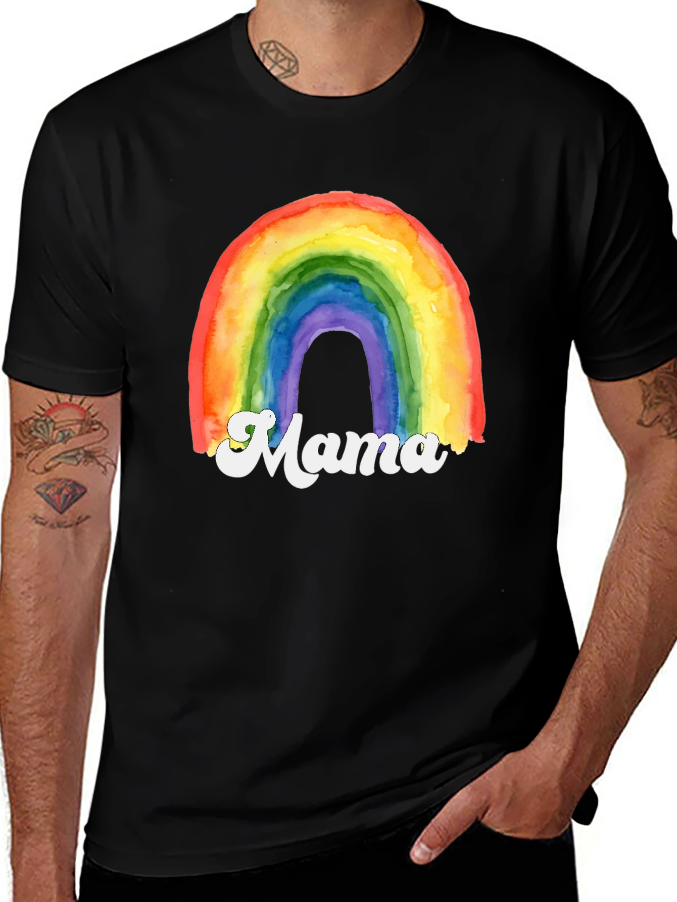 Variant 24 of Rainbow Mama Graphic T-Shirt - Cute Mother's Day Gift