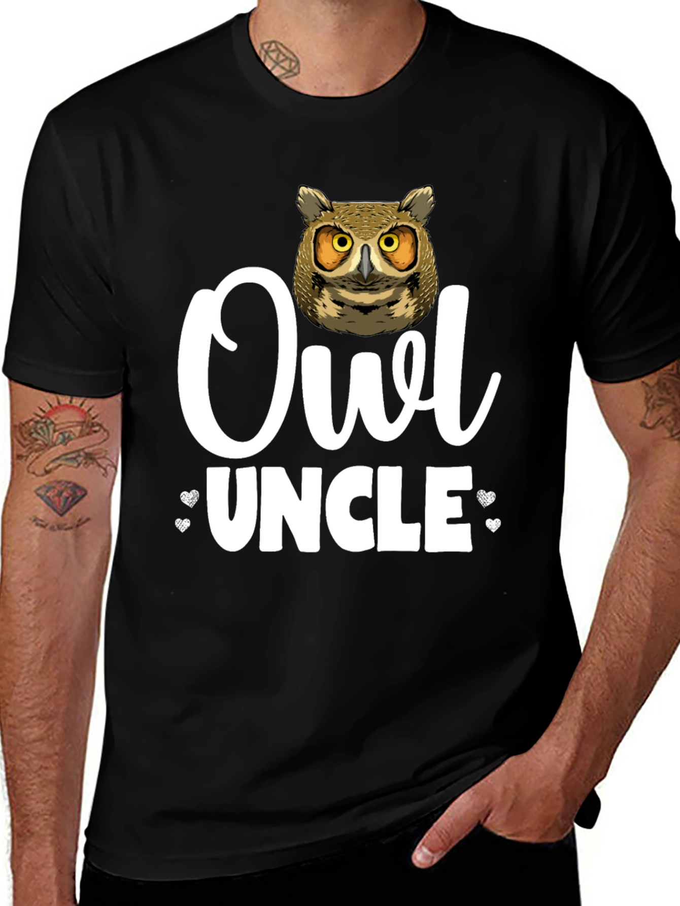 Owl Uncle T-Shirt - Perfect Gift for Owl Lovers!