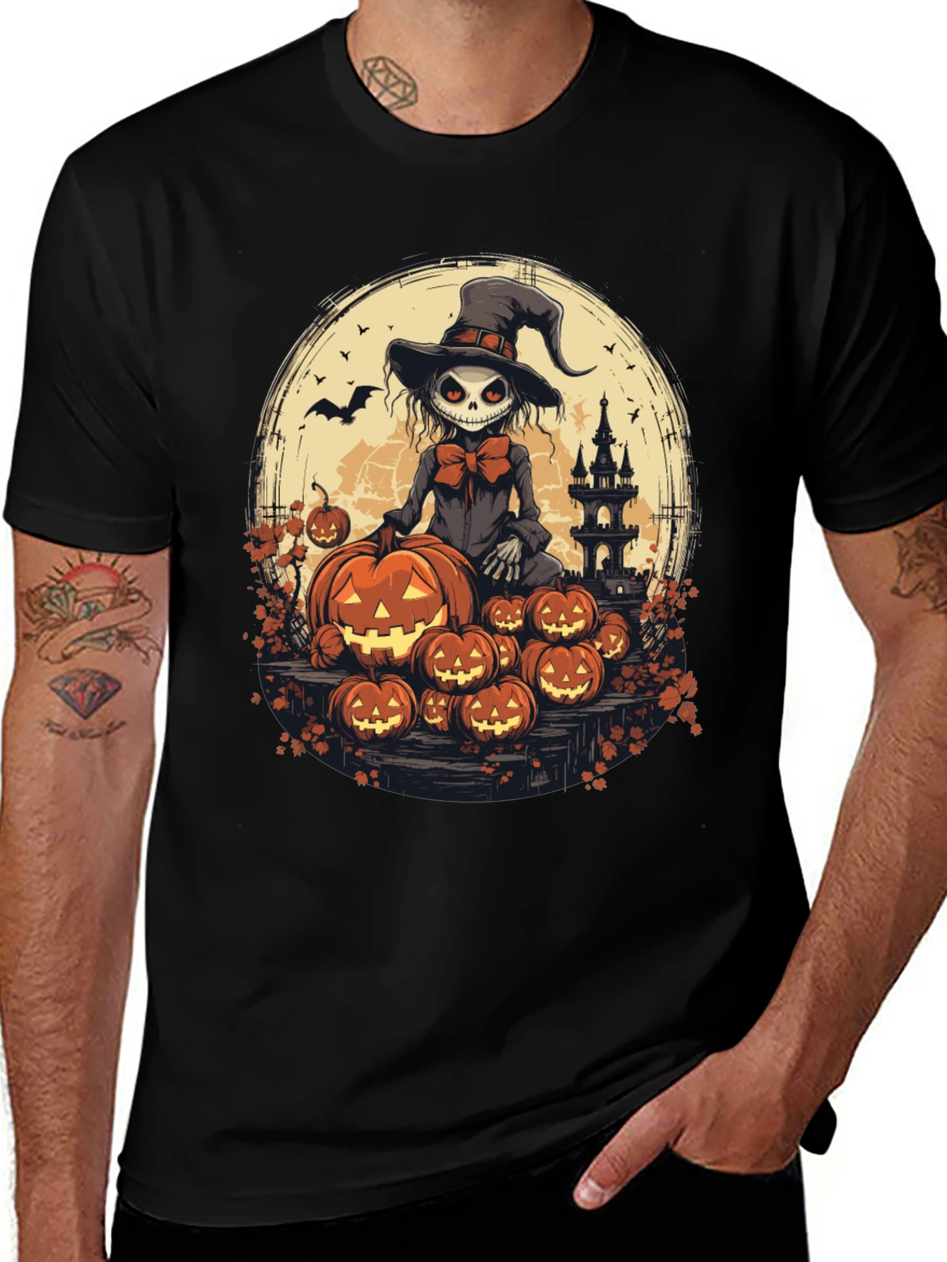 Variant 19 of Halloween Pumpkin Witch T-Shirt