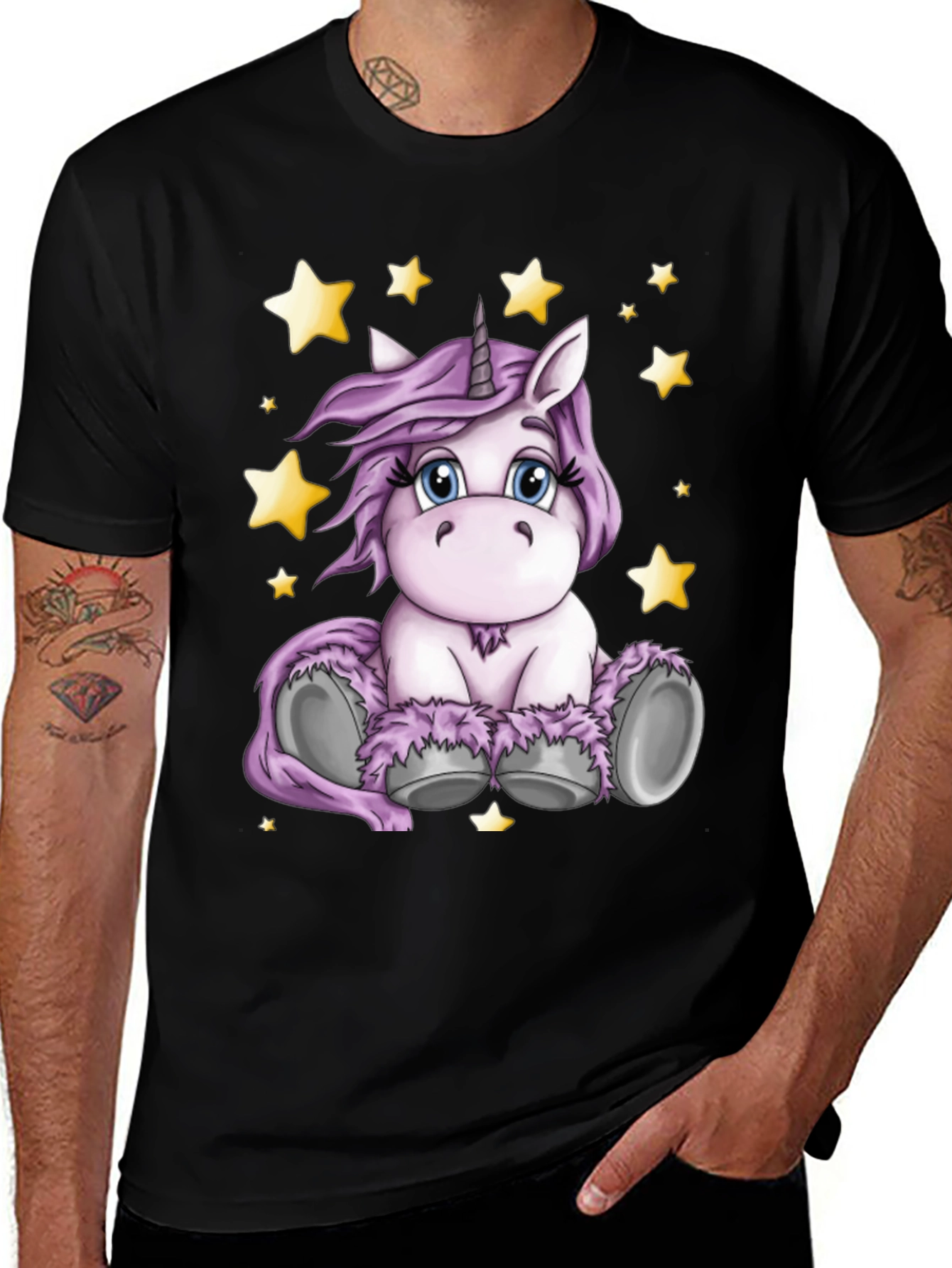 Variant 8 of Unicorn Starry Night Graphic Tee