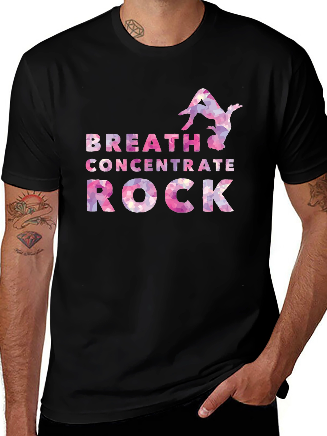 Variant 7 of Breath Concentrate Rock Graphic Tee - Black