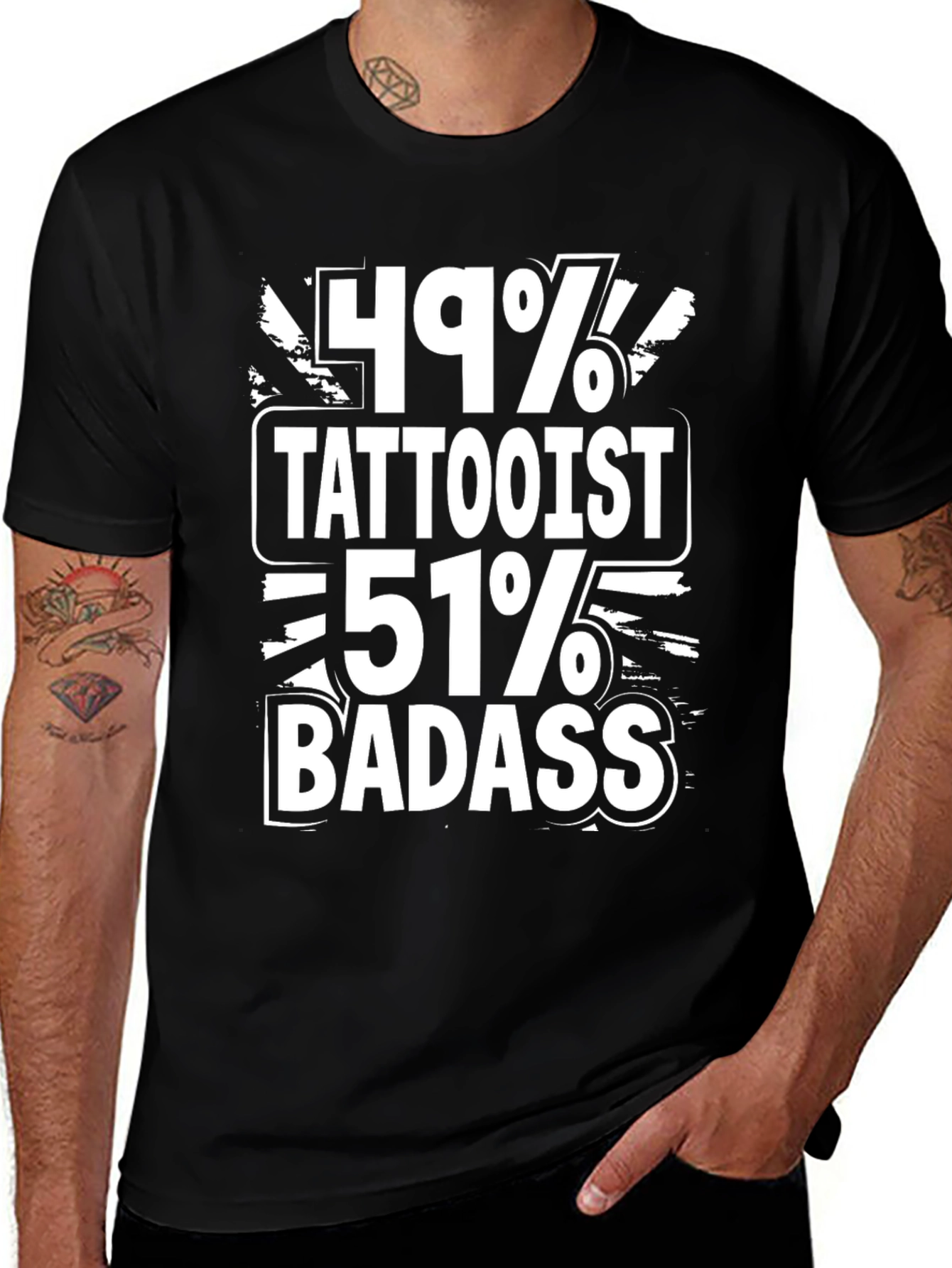 49% Tattooist 51% Badass Graphic Tee