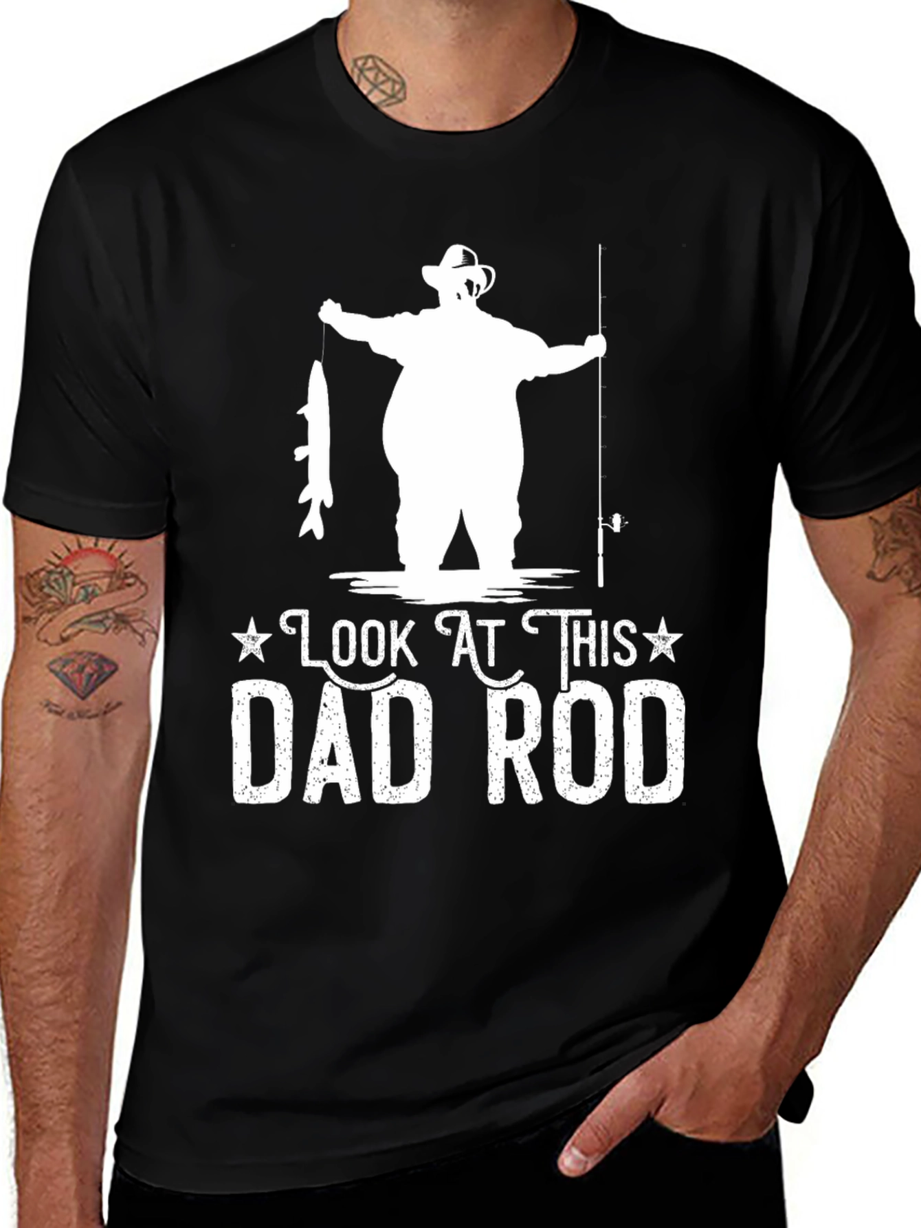 Variant 5 of Look At This Dad Rod Fishing T-Shirt