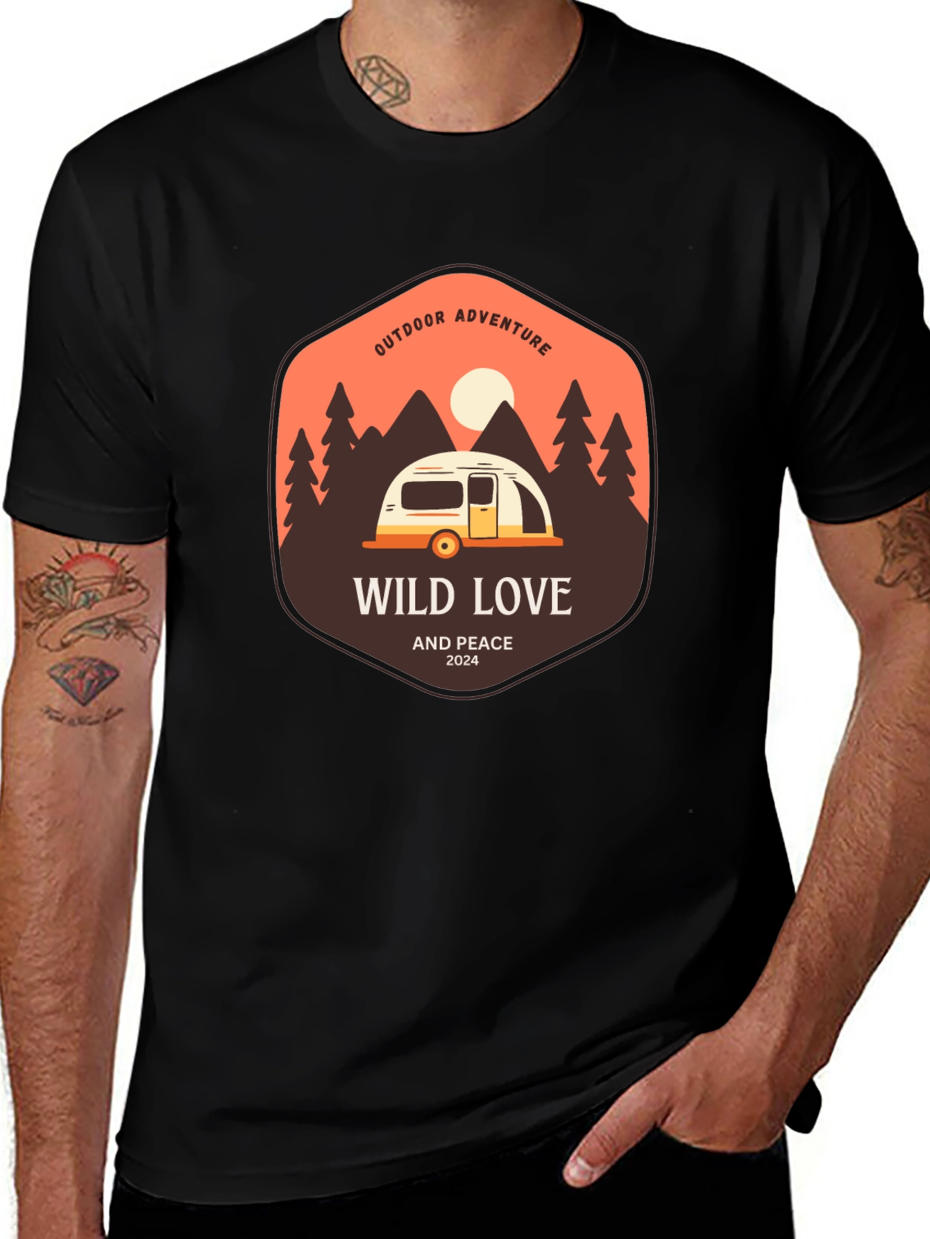Variant 7 of Wild Love Adventure Tee - Camping & Outdoors