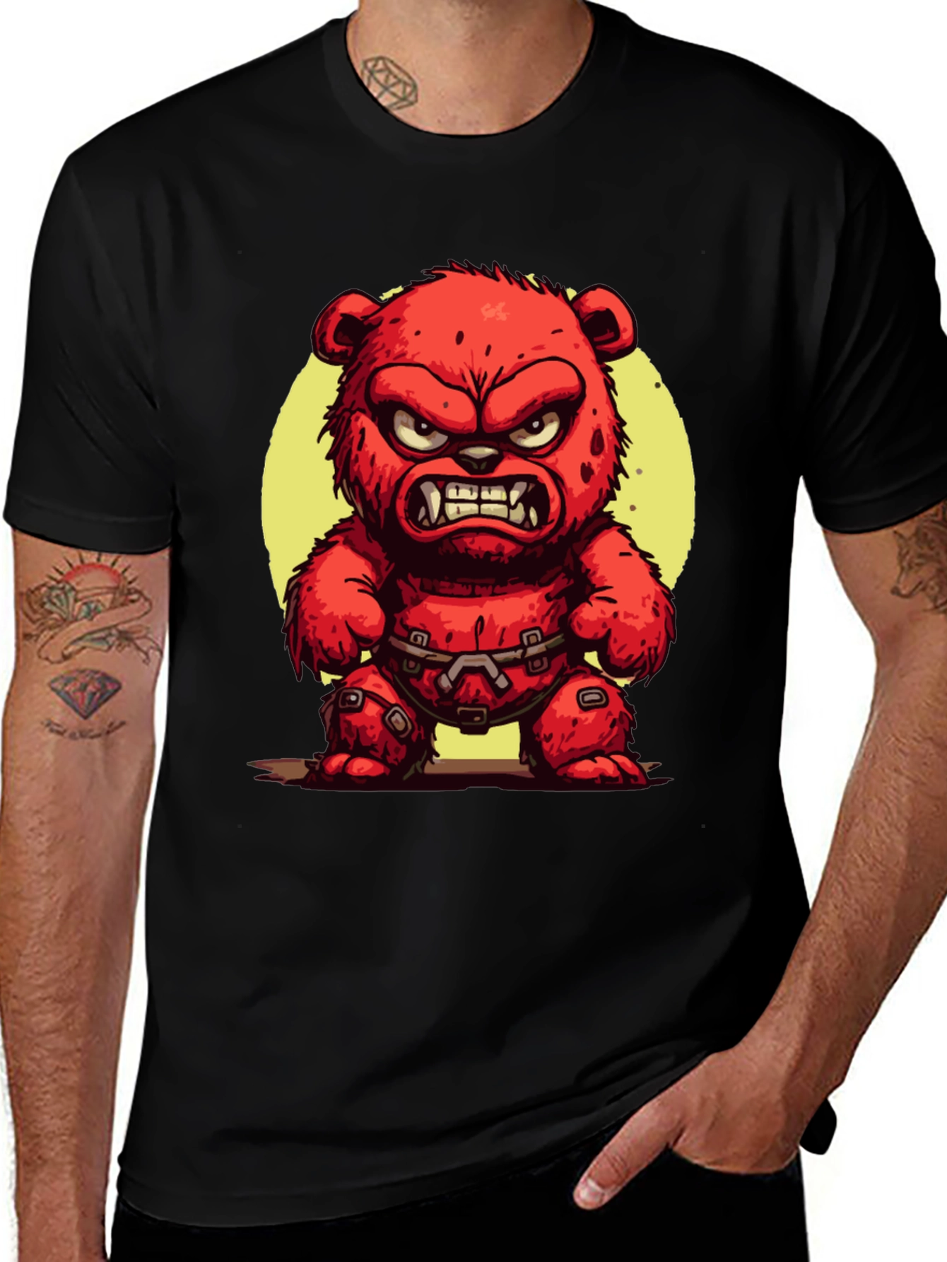 Variant 21 of Angry Red Bear Graphic Tee