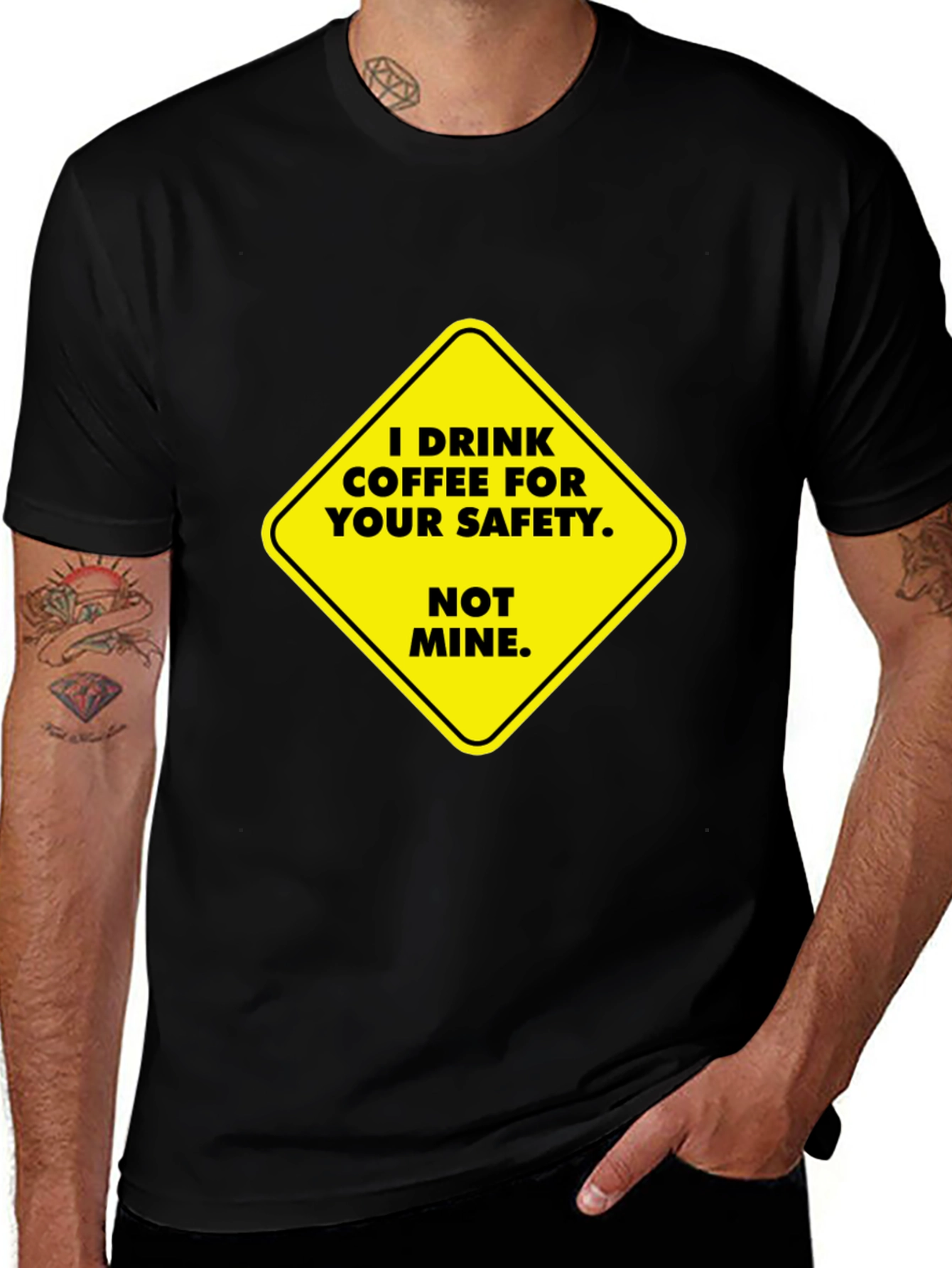 Variant 8 of Coffee Safety T-Shirt - Funny Slogan Tee