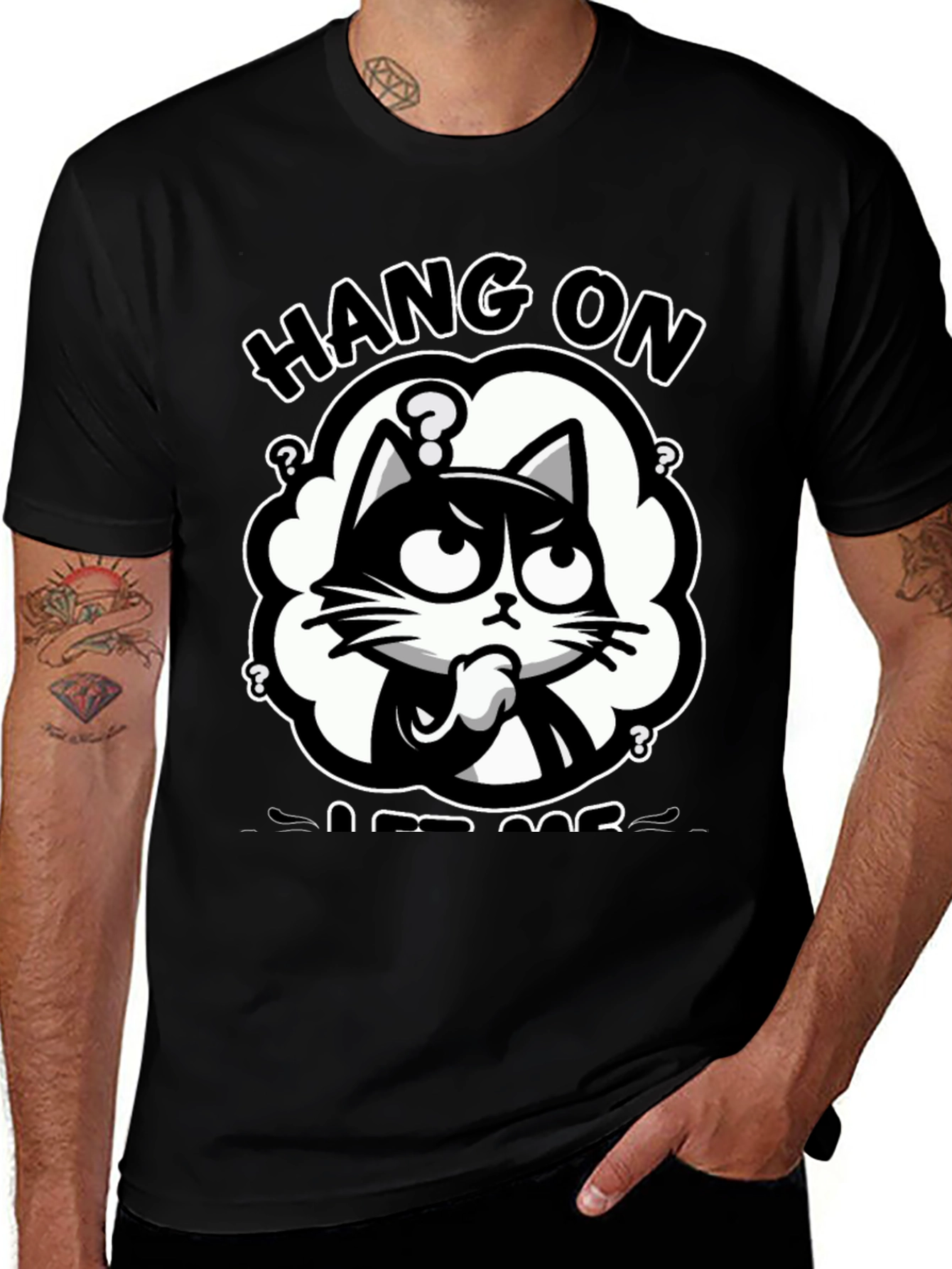 Variant 15 of Hang On Let Me Overthink Cat T-Shirt