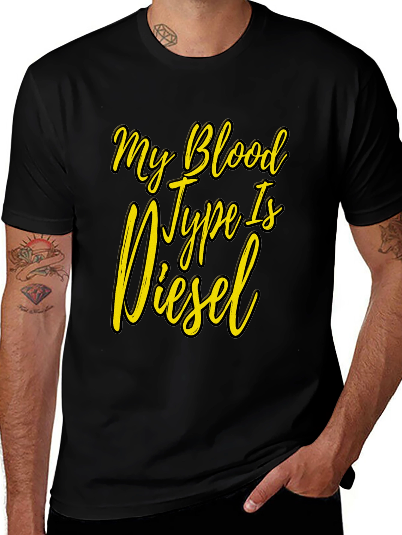 Variant 5 of My Blood Type Is Diesel Graphic Tee