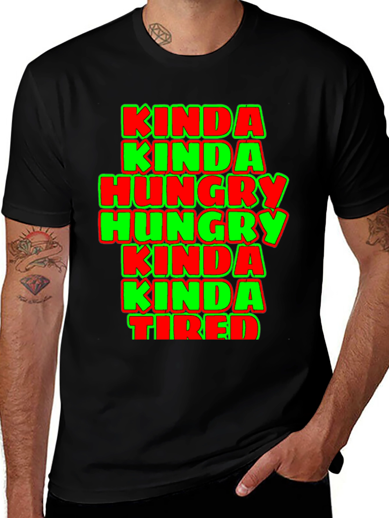 Variant 30 of Kinda Hungry Kinda Tired Graphic Tee
