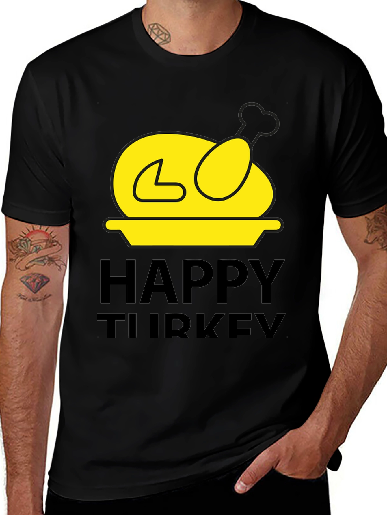 Variant 30 of Happy Turkey Day Graphic Tee