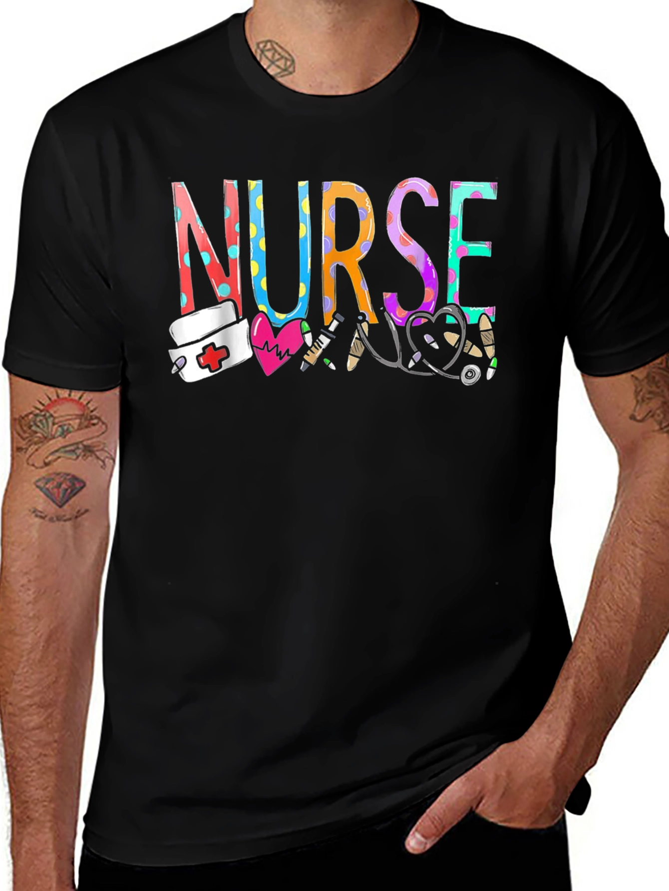Variant 20 of Nurse Graphic T-Shirt - Medical Professional Tee