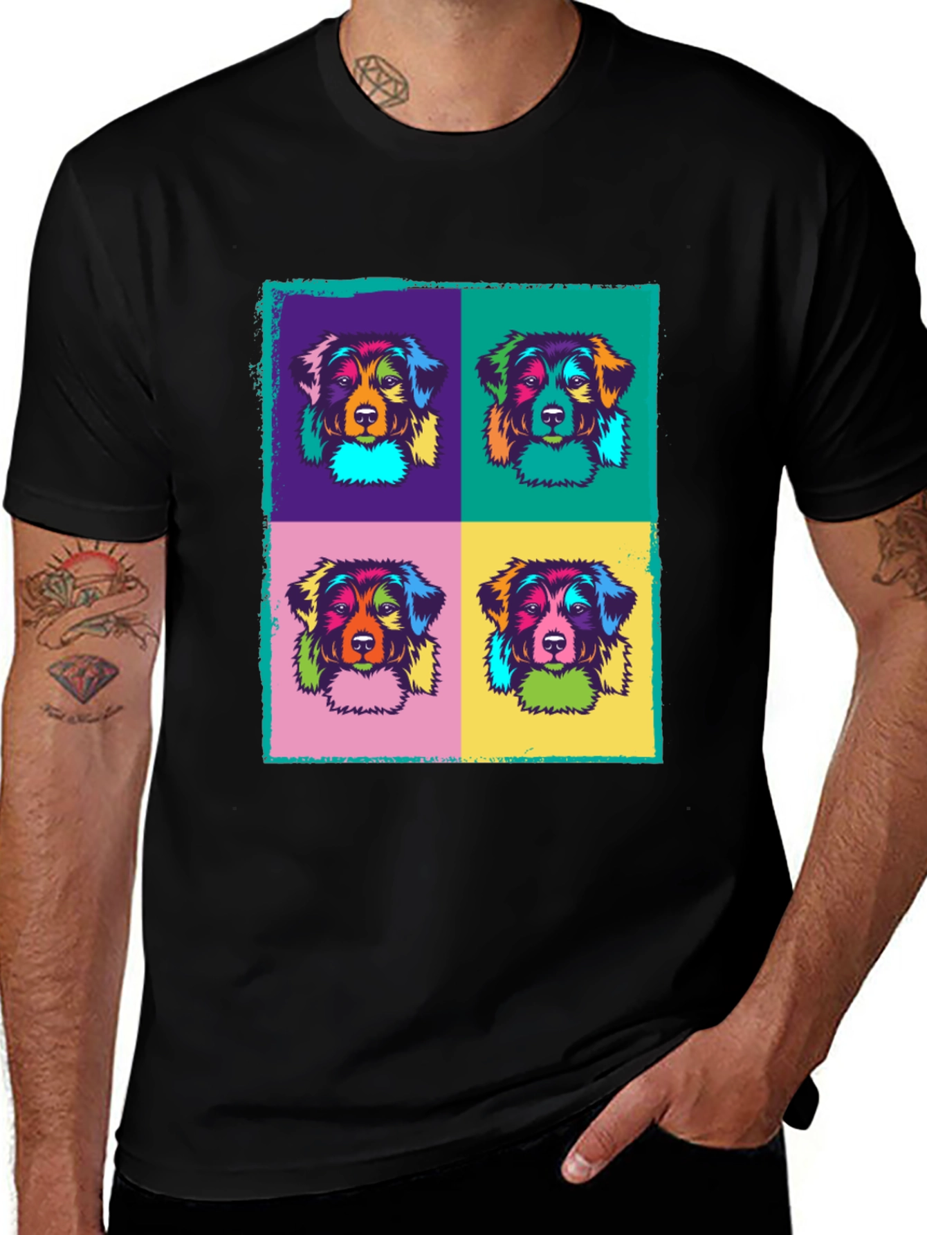 Variant 14 of Pop Art Dog Graphic T-Shirt