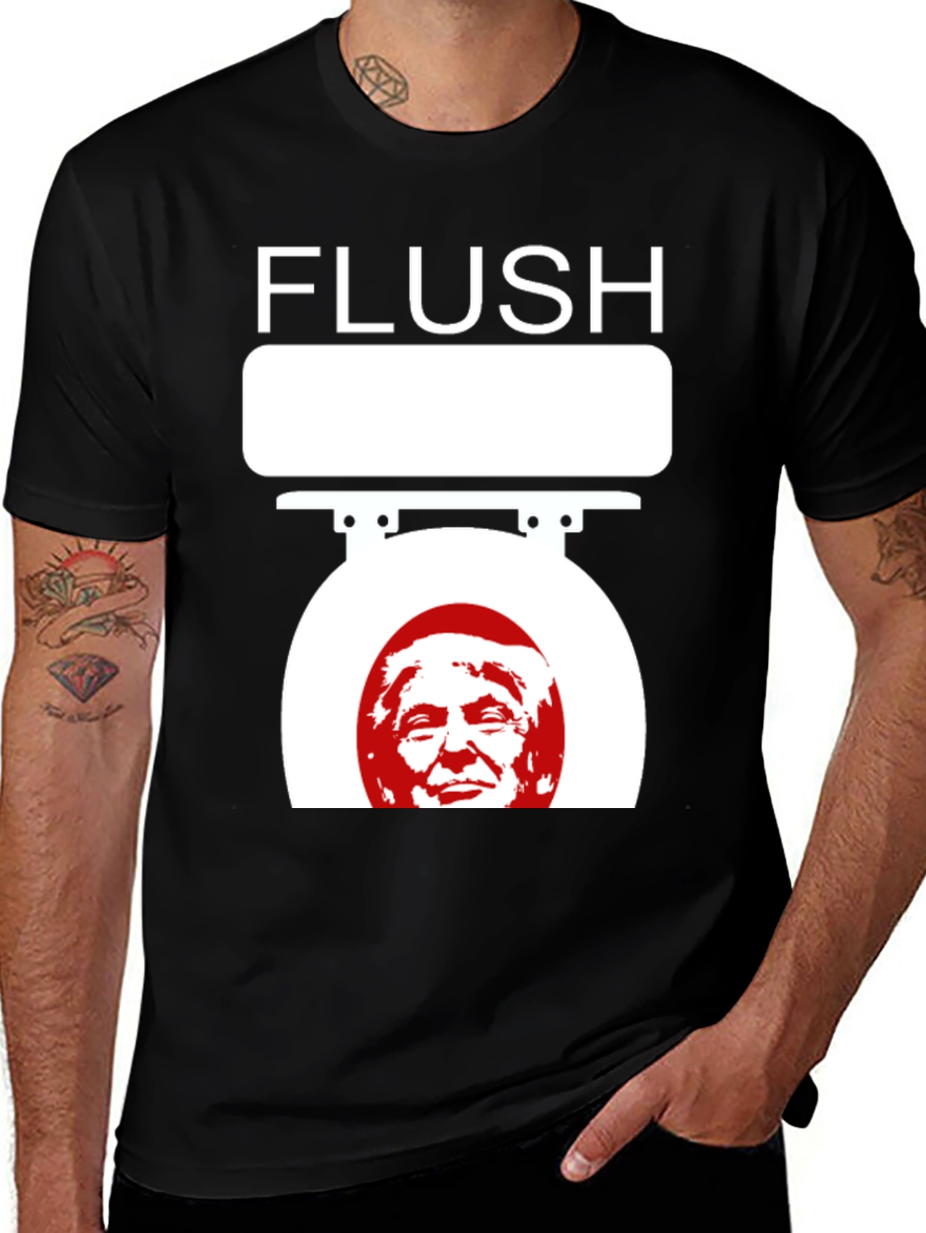Variant 30 of Flush Trump Novelty Graphic T-Shirt