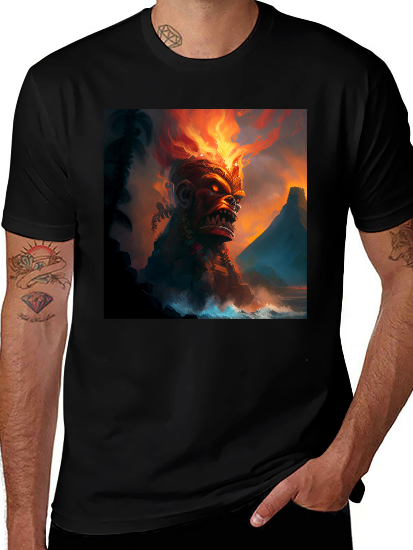 Variant 23 of Volcano God Graphic Tee