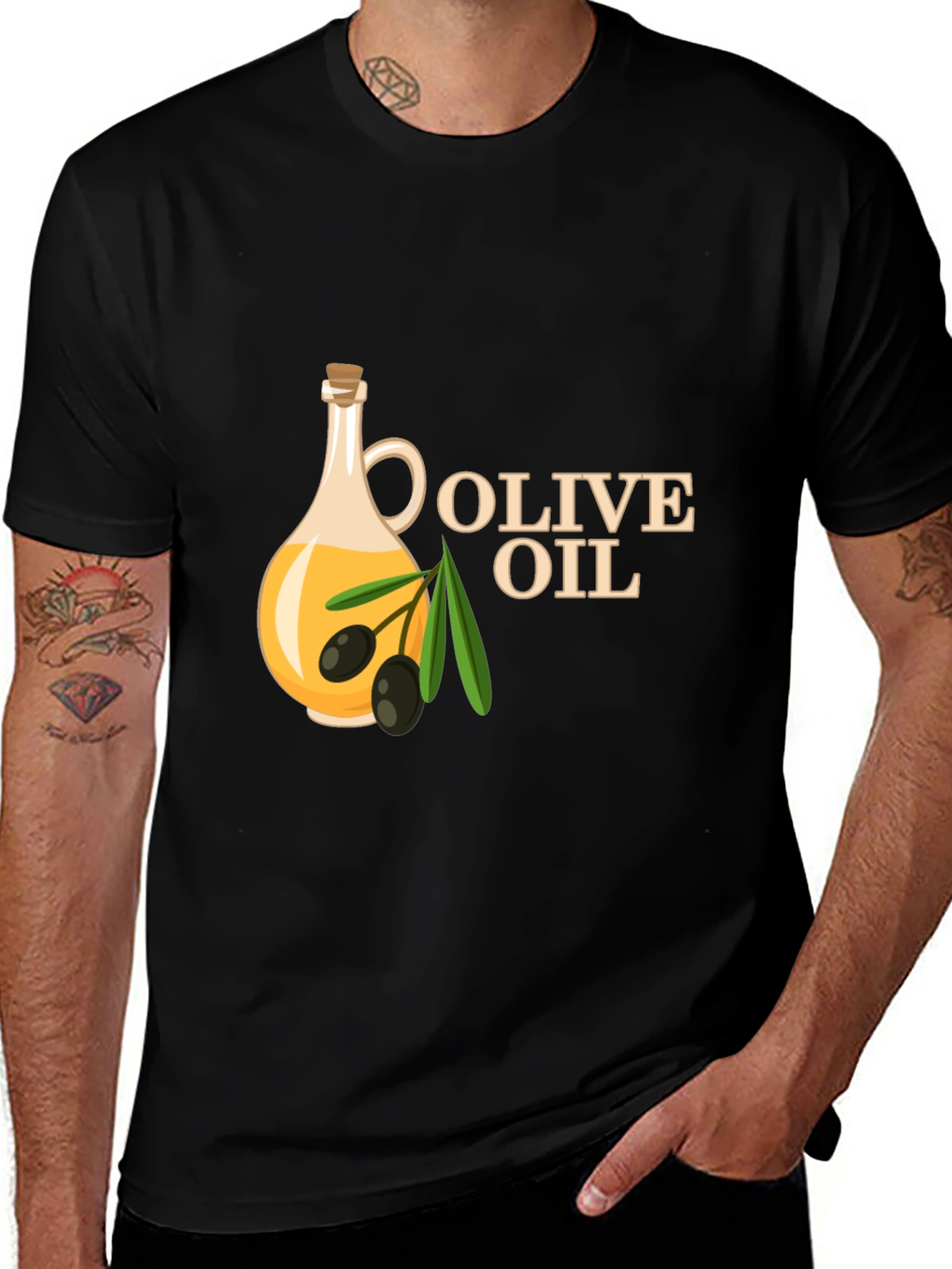 Variant 18 of Olive Oil Graphic T-Shirt - Soft Cotton Blend