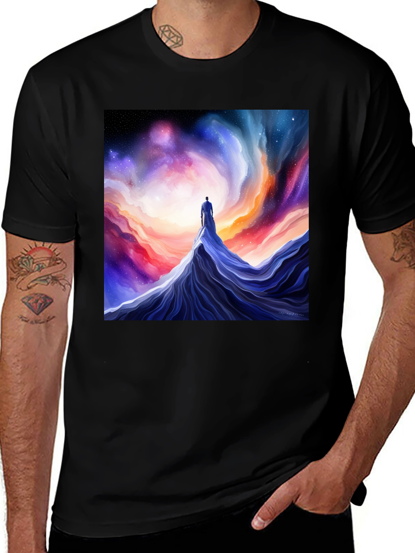 Variant 12 of Cosmic Peak Black T-Shirt
