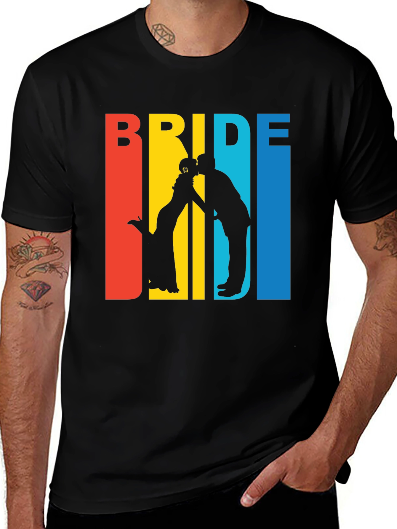 Bride T-Shirt - Kissing Silhouette - Wedding Party Tee