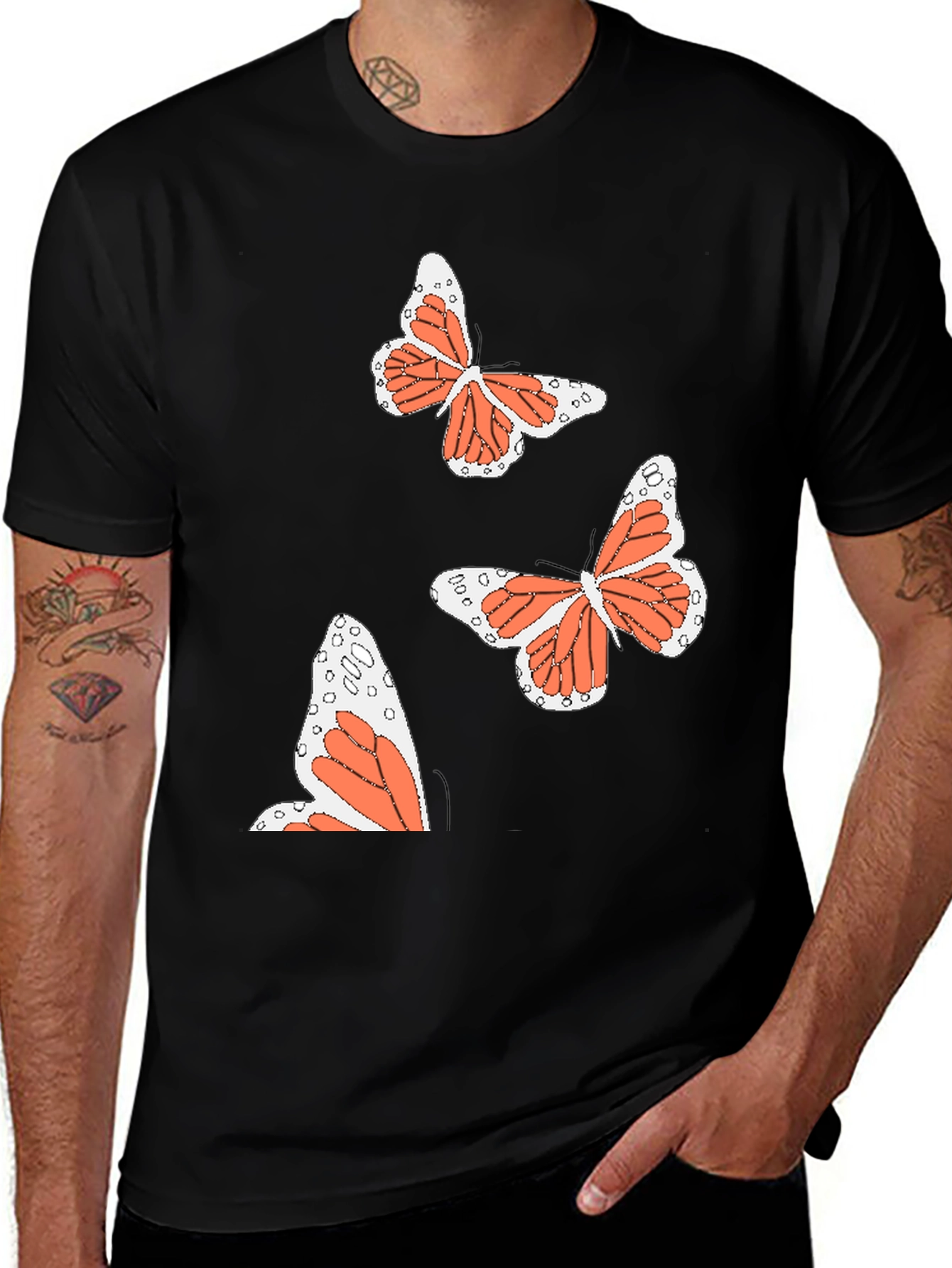 Variant 19 of Butterfly Graphic Tee - Modern Casual Style