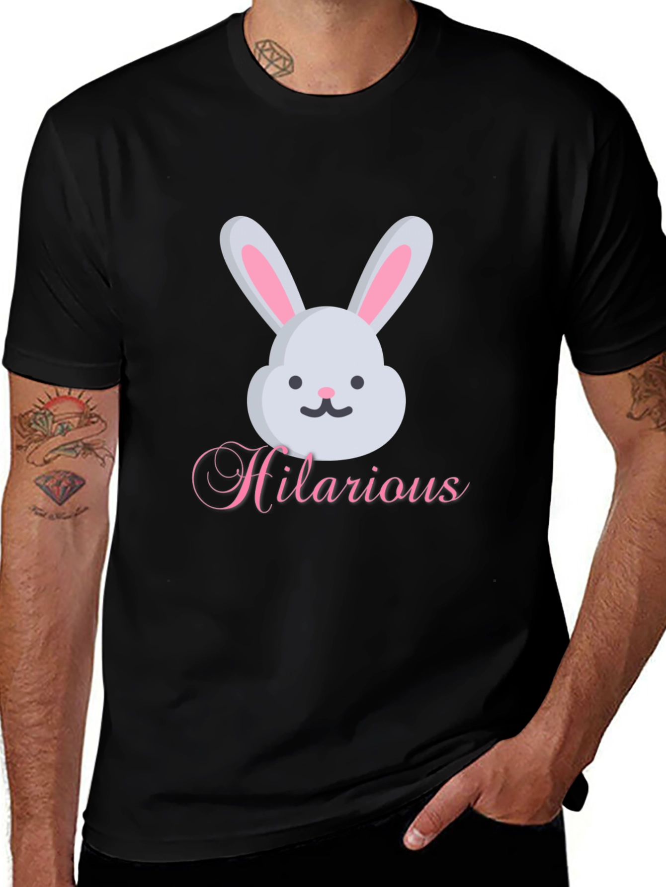 Variant 26 of Hilarious Bunny Graphic Tee - Soft Cotton Blend