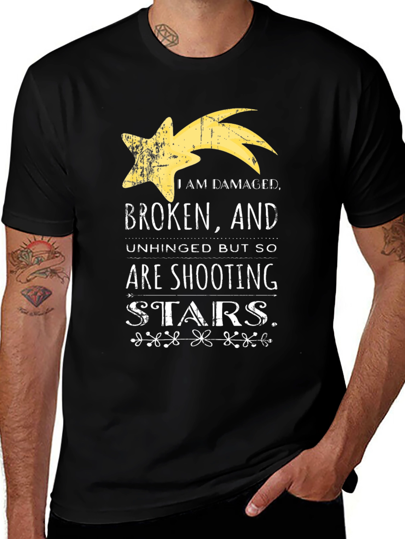 Variant 12 of Damaged Shooting Star Graphic Tee - Unisex