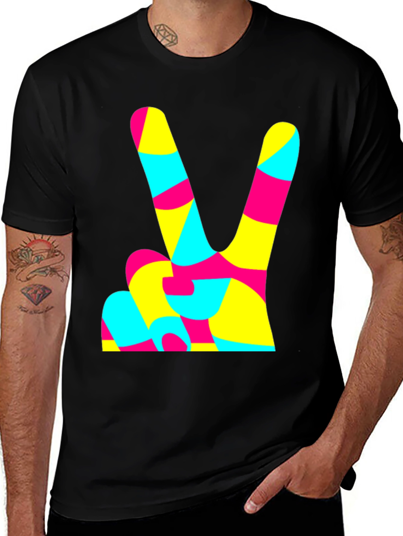 Variant 10 of Retro Peace Sign T-Shirt - Bold Colors