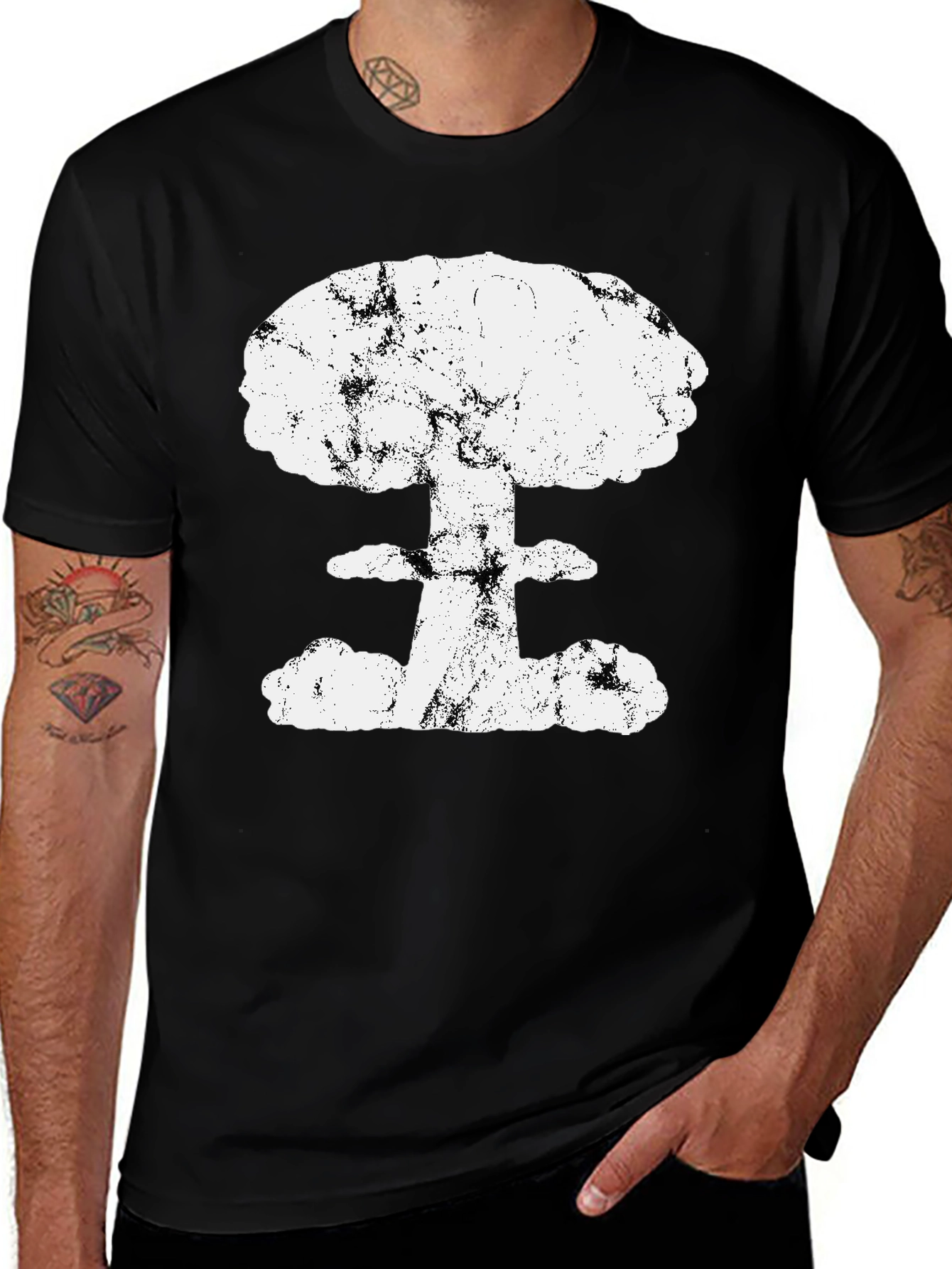 Variant 26 of Atomic Explosion Graphic T-Shirt - Black