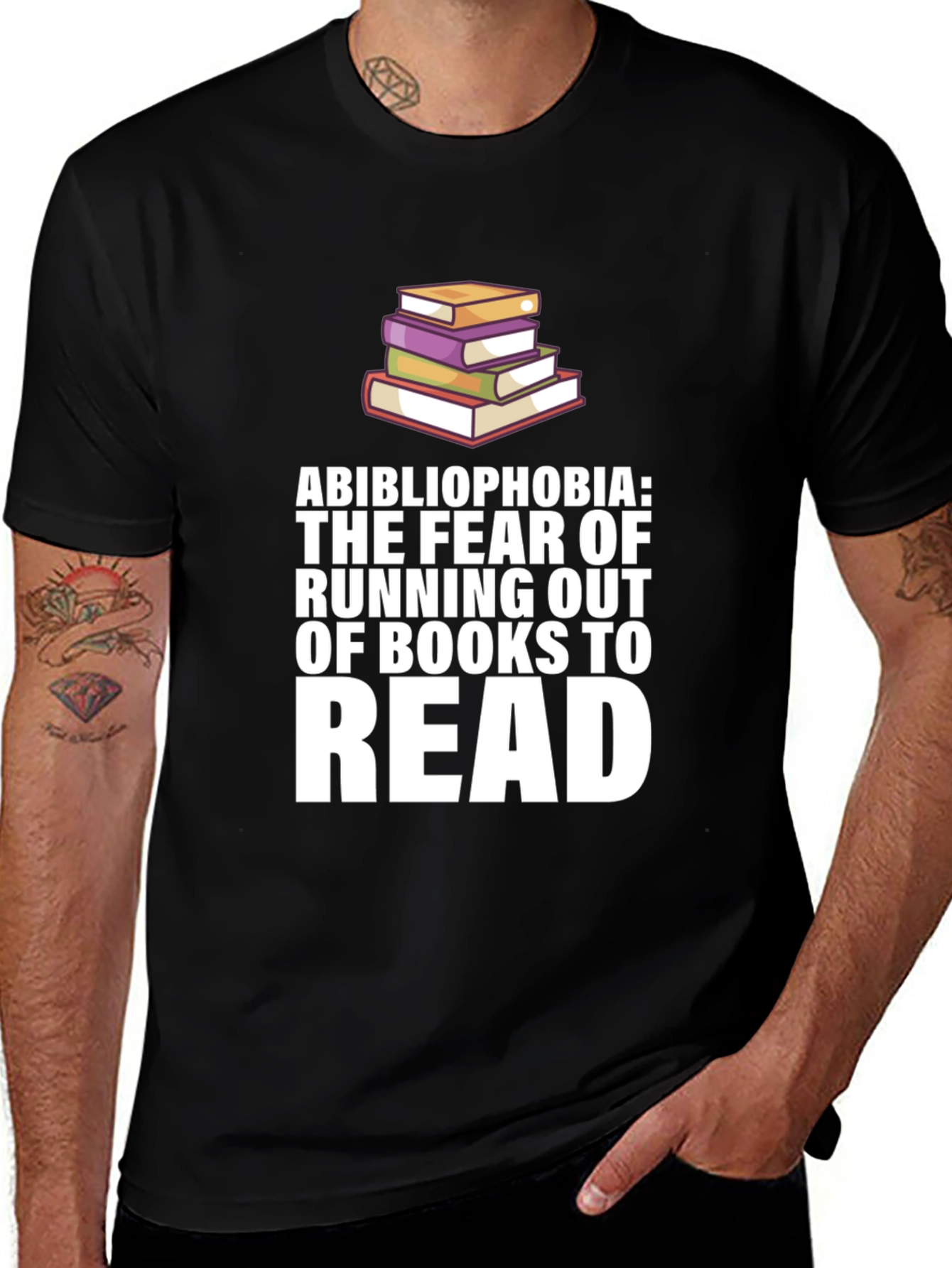 Variant 23 of Abibliophobia: Fear of Running Out of Books T-Shirt