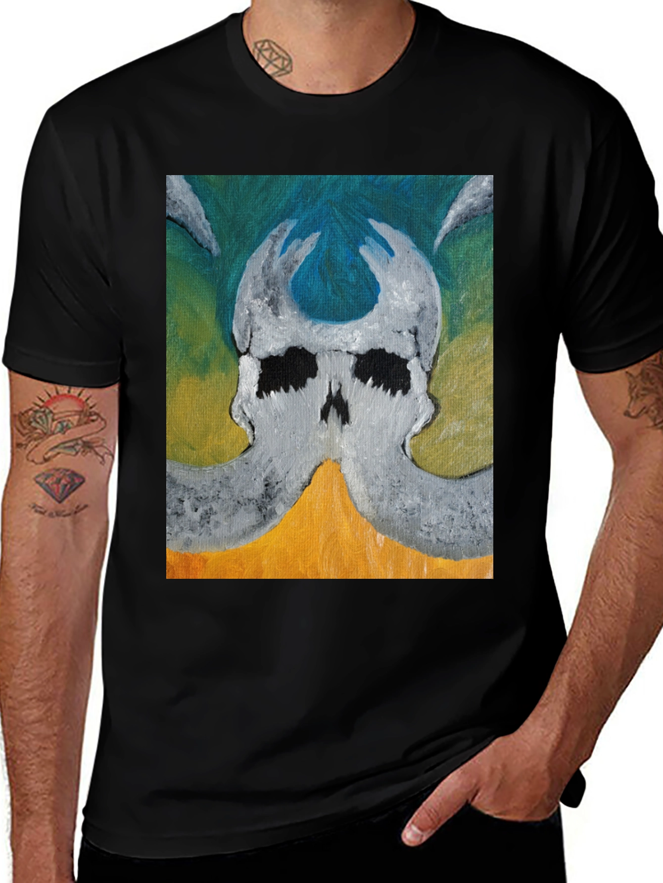 Variant 9 of Skull Graphic Tee - Unique Art Design